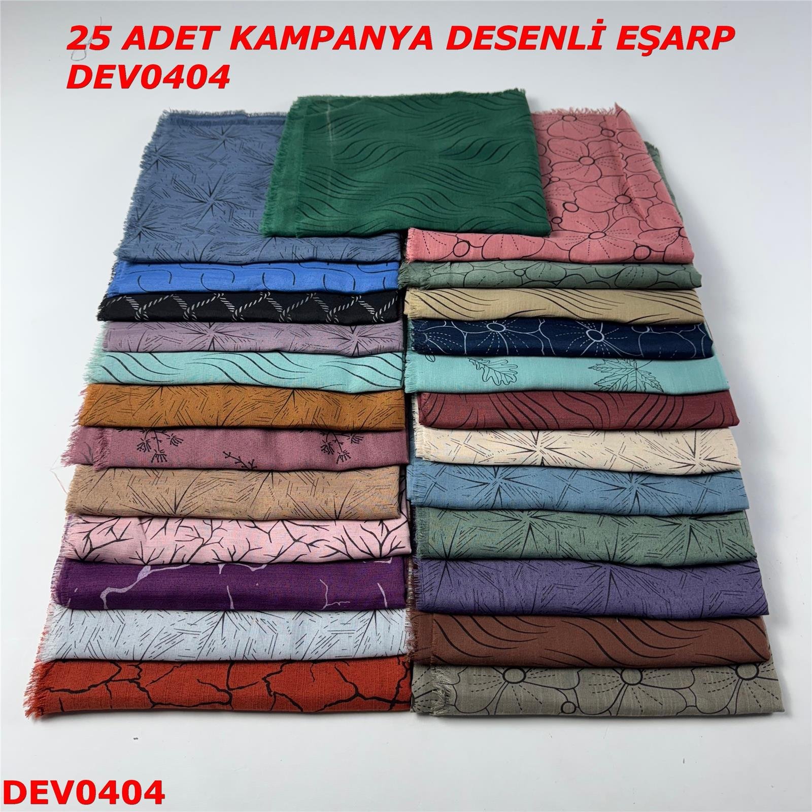25 ADET  KAMPANYA DESENLİ EŞARP
