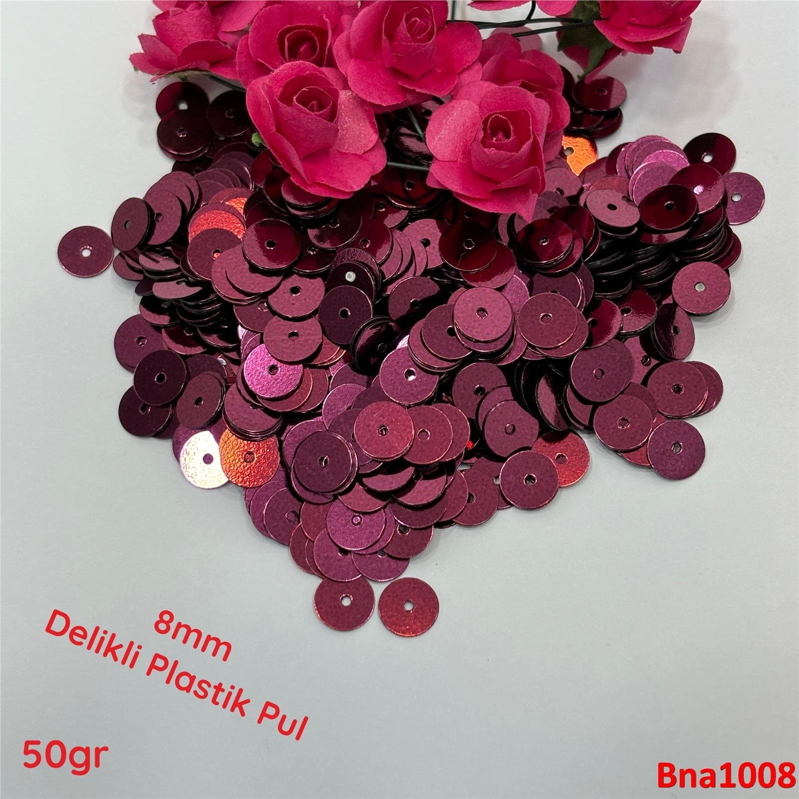 R-143 8mm Ortadan Delikli Plastik Pul