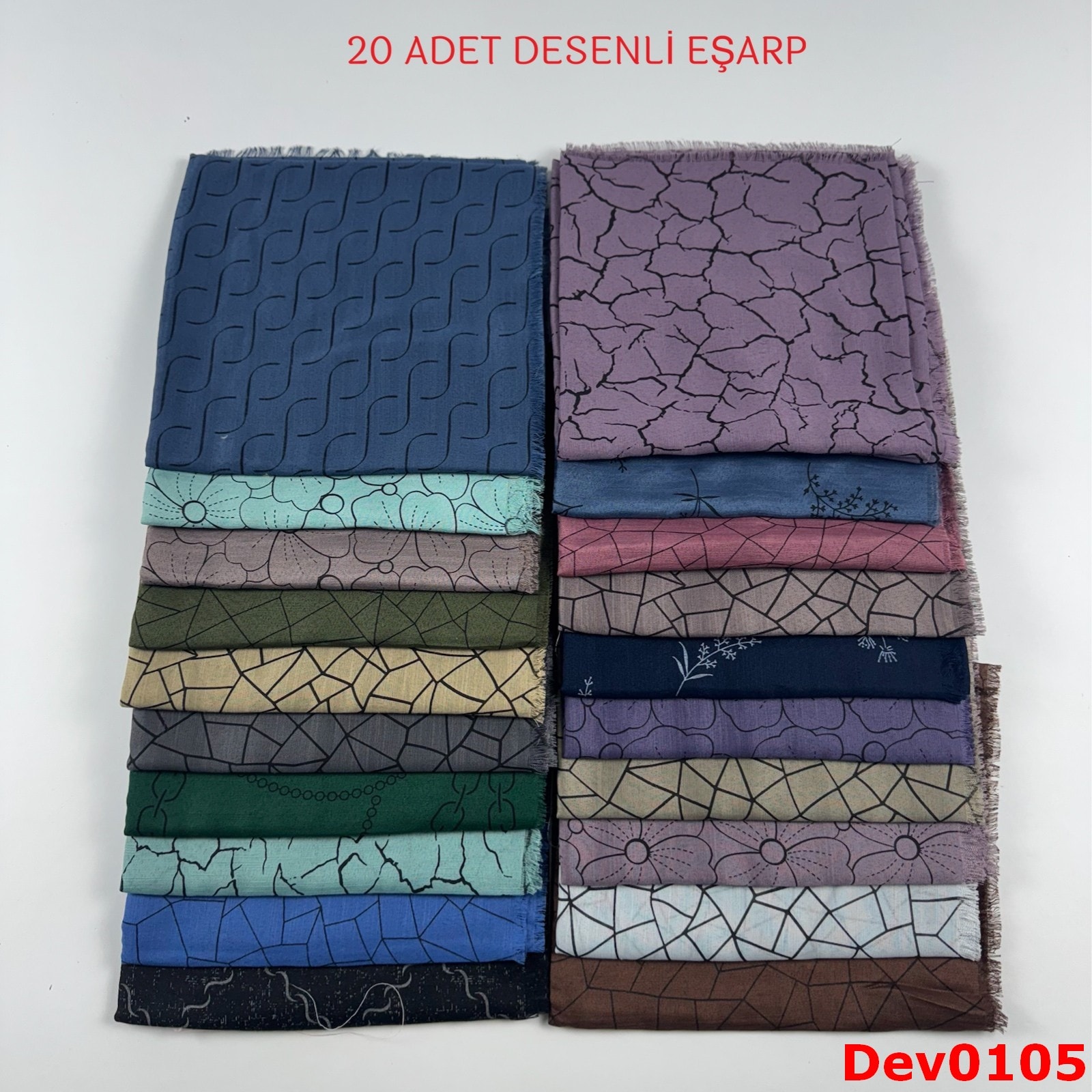 KAMPANYA.. 20 Adet Desenli Eşarp