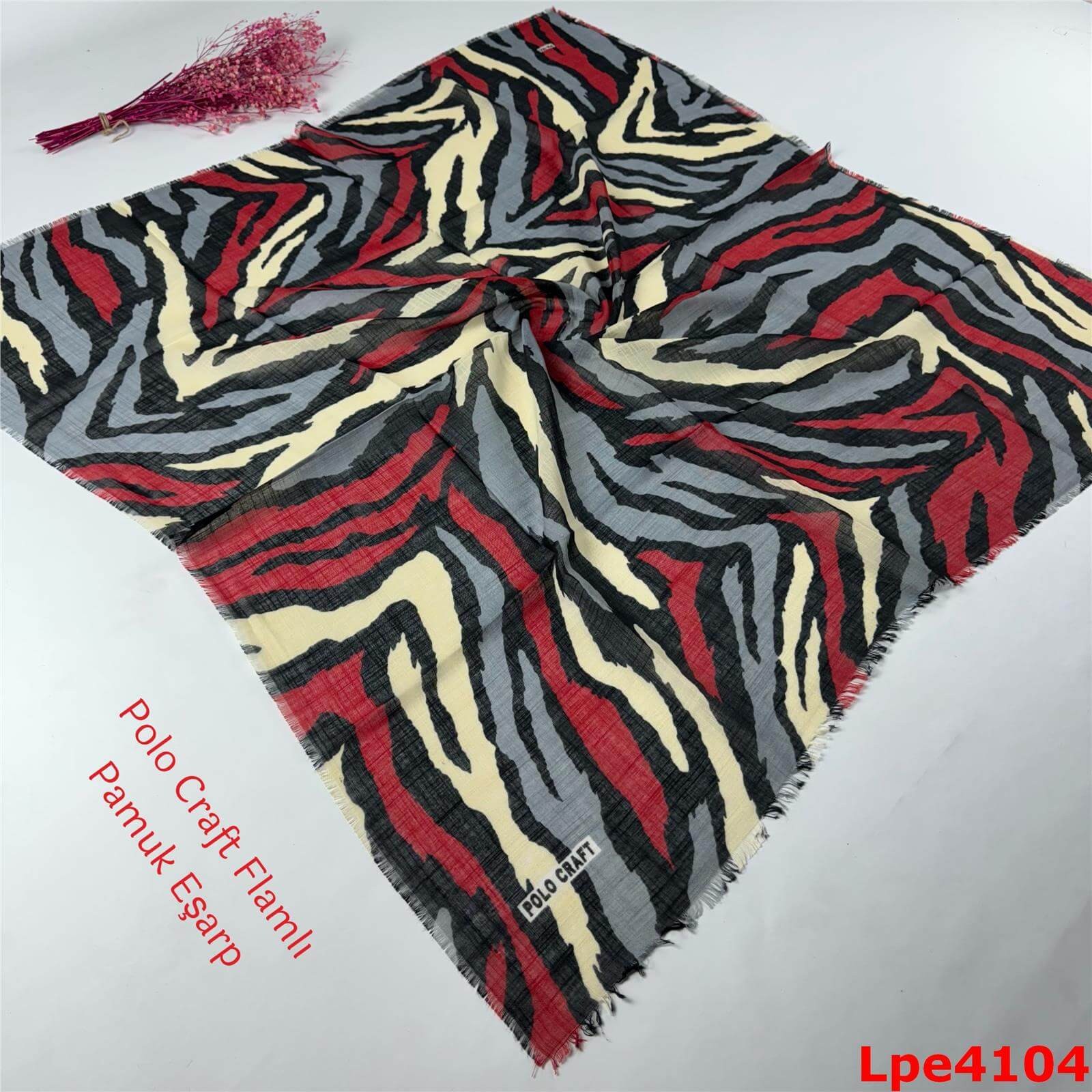O-057 Polo Craft Flamlı Pamuk Eşarp
