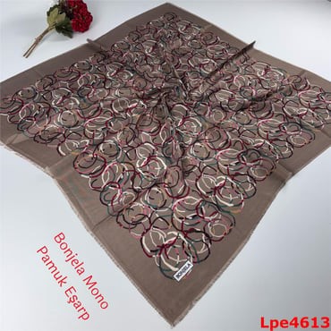 N-085 Bonjela Mono Pamuk Eşarp