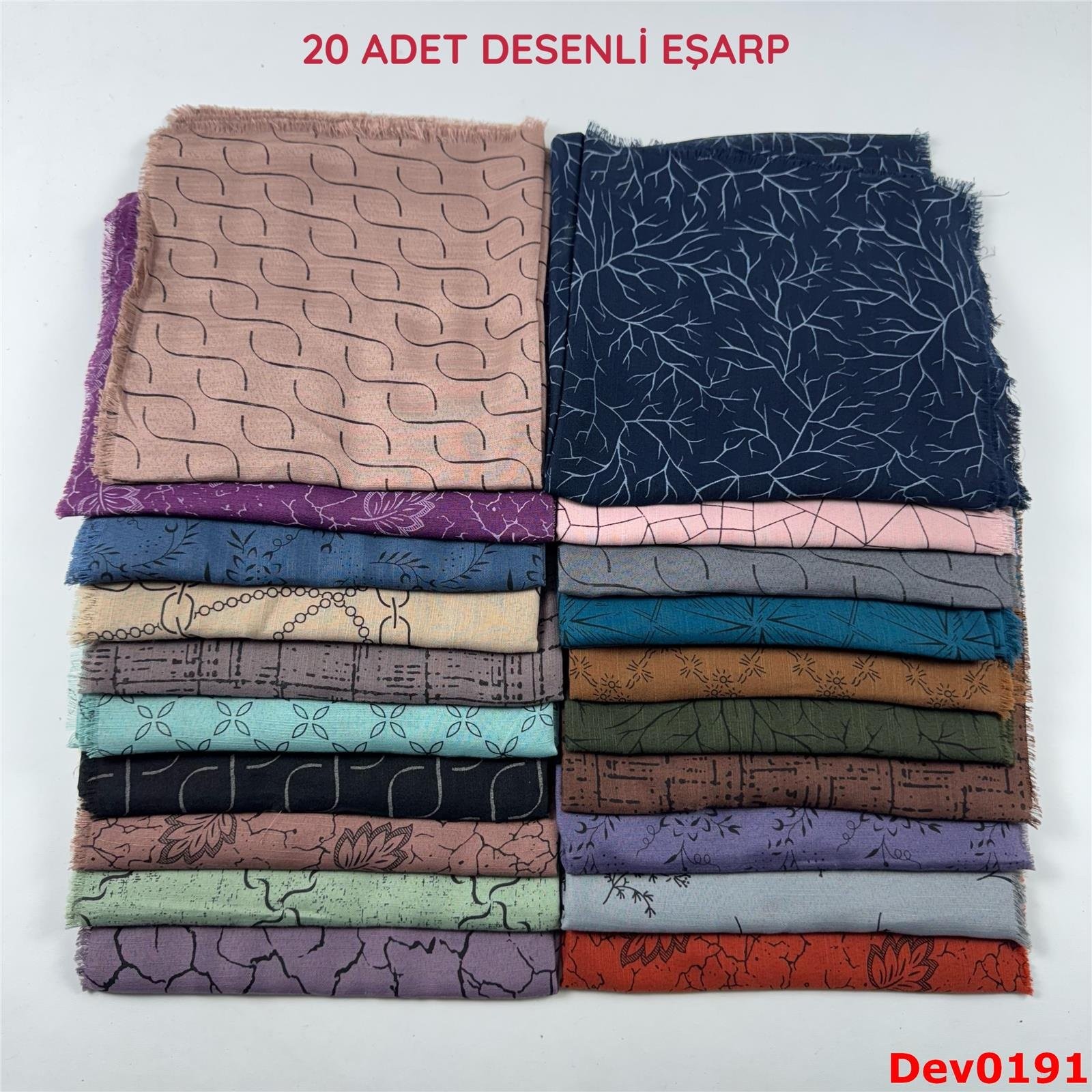 KAMPANYA.. 20 Adet Desenli Eşarp