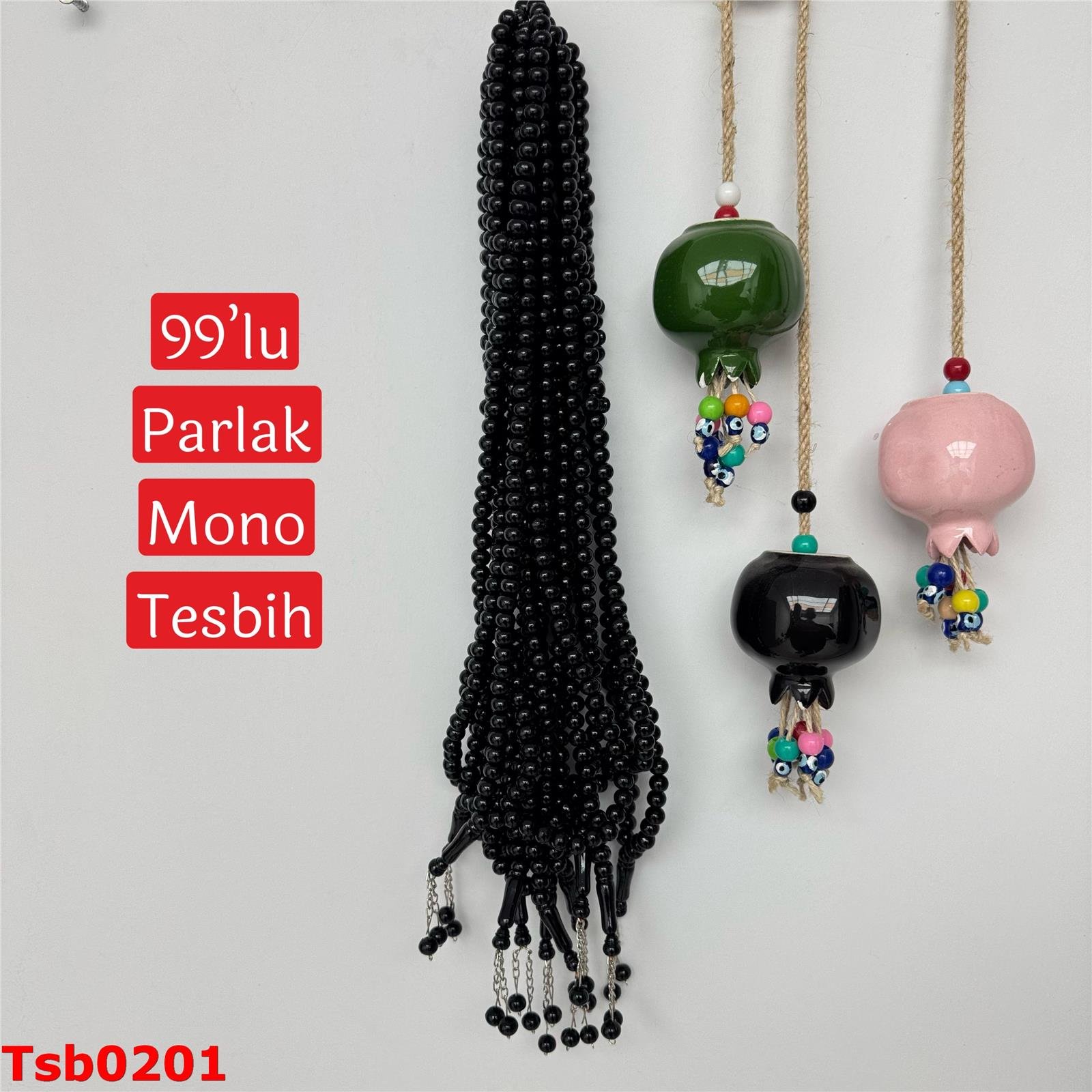 ZZ-346 Parlak Mono 99'lu Tesbih(10mm)