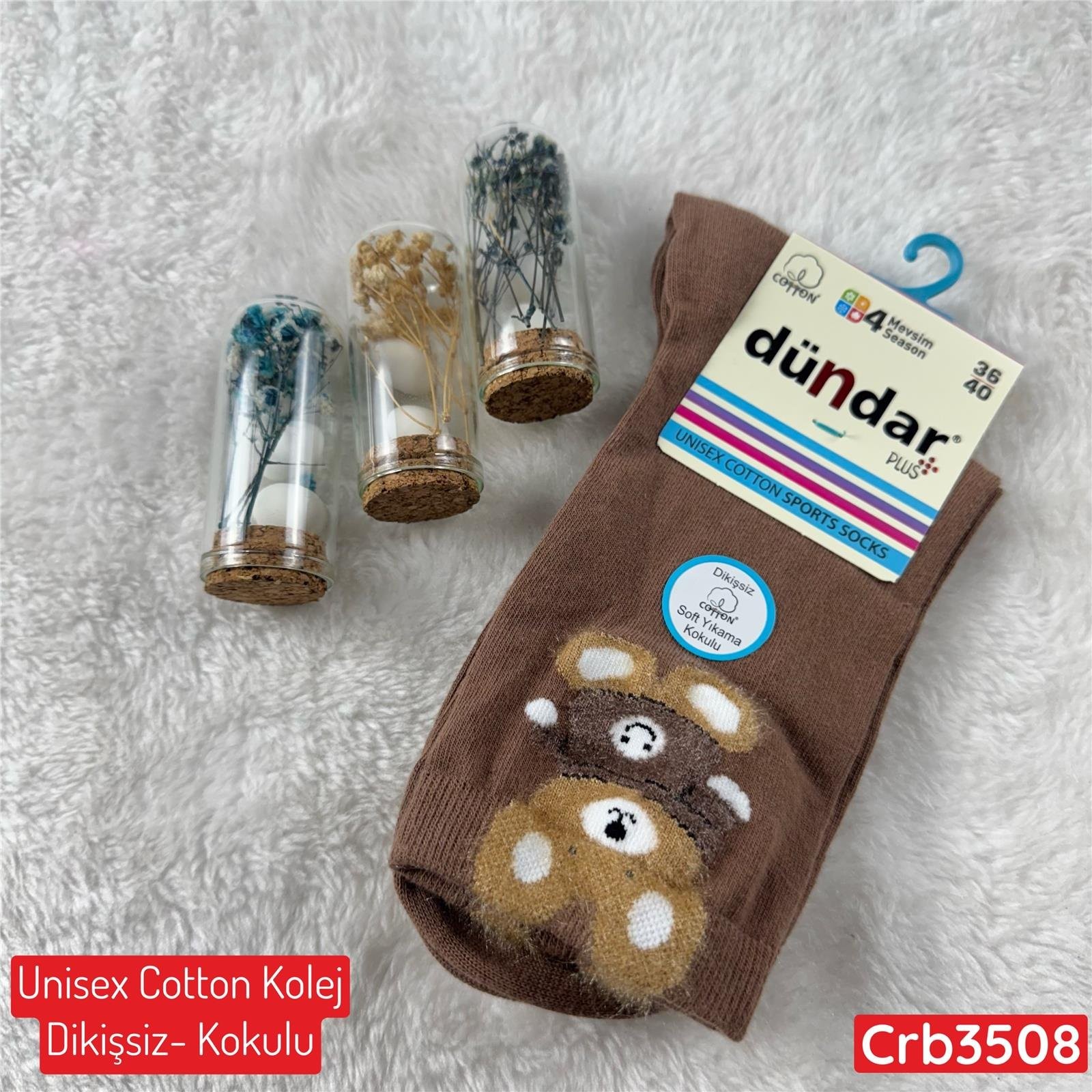 H-225 DÜNDAR Unisex Cotton Kolej (Dikişsiz-Parfümlü)