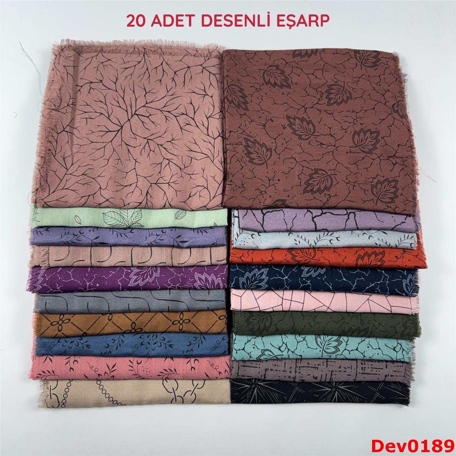 KAMPANYA.. 20 Adet Desenli Eşarp