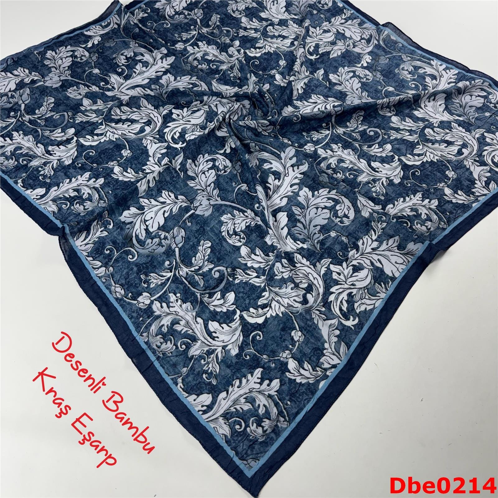 S-106 Desenli Bambu Kraş Eşarp