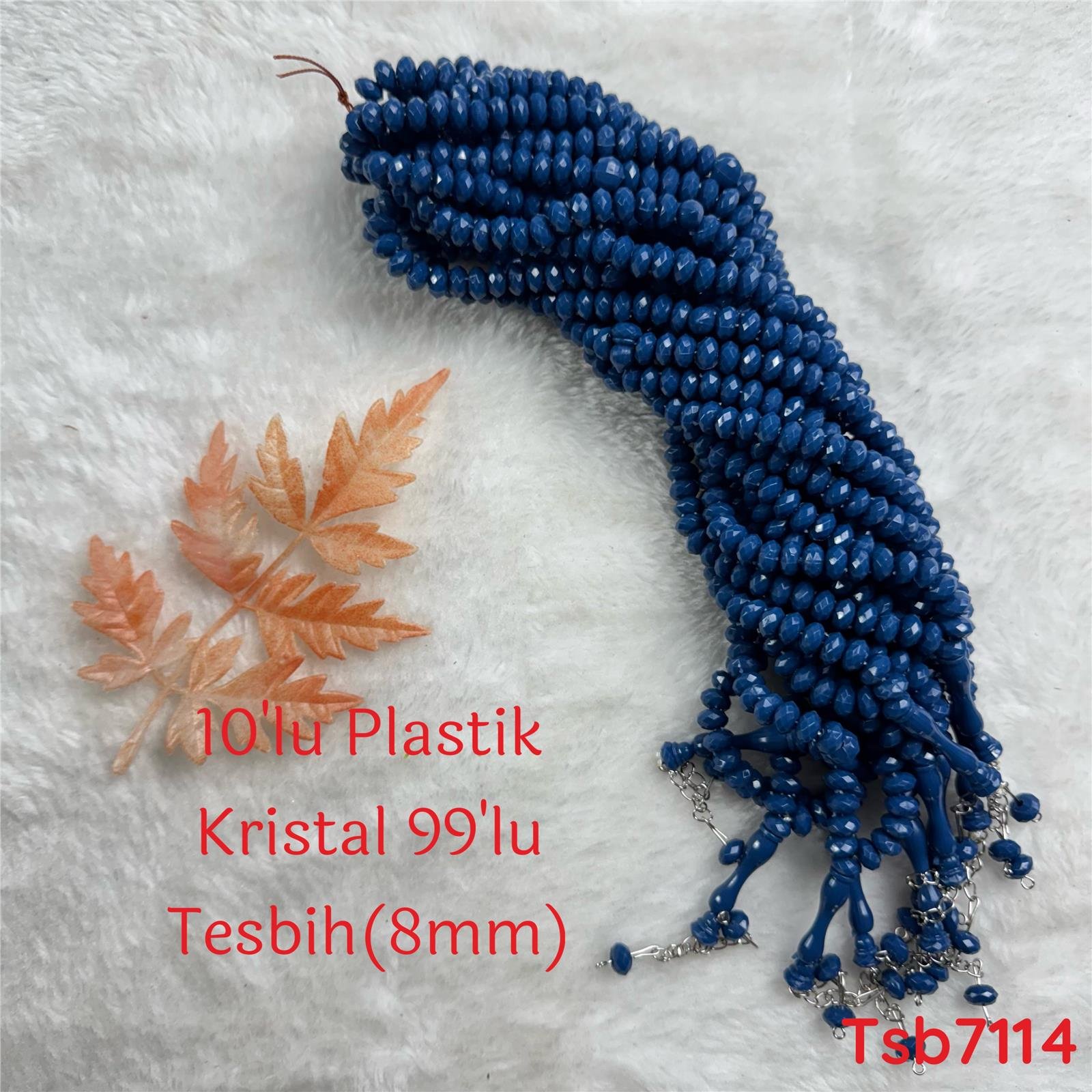 ZZ-044 10'lu Kristal Plastik 99luk Tesbih (8mm)