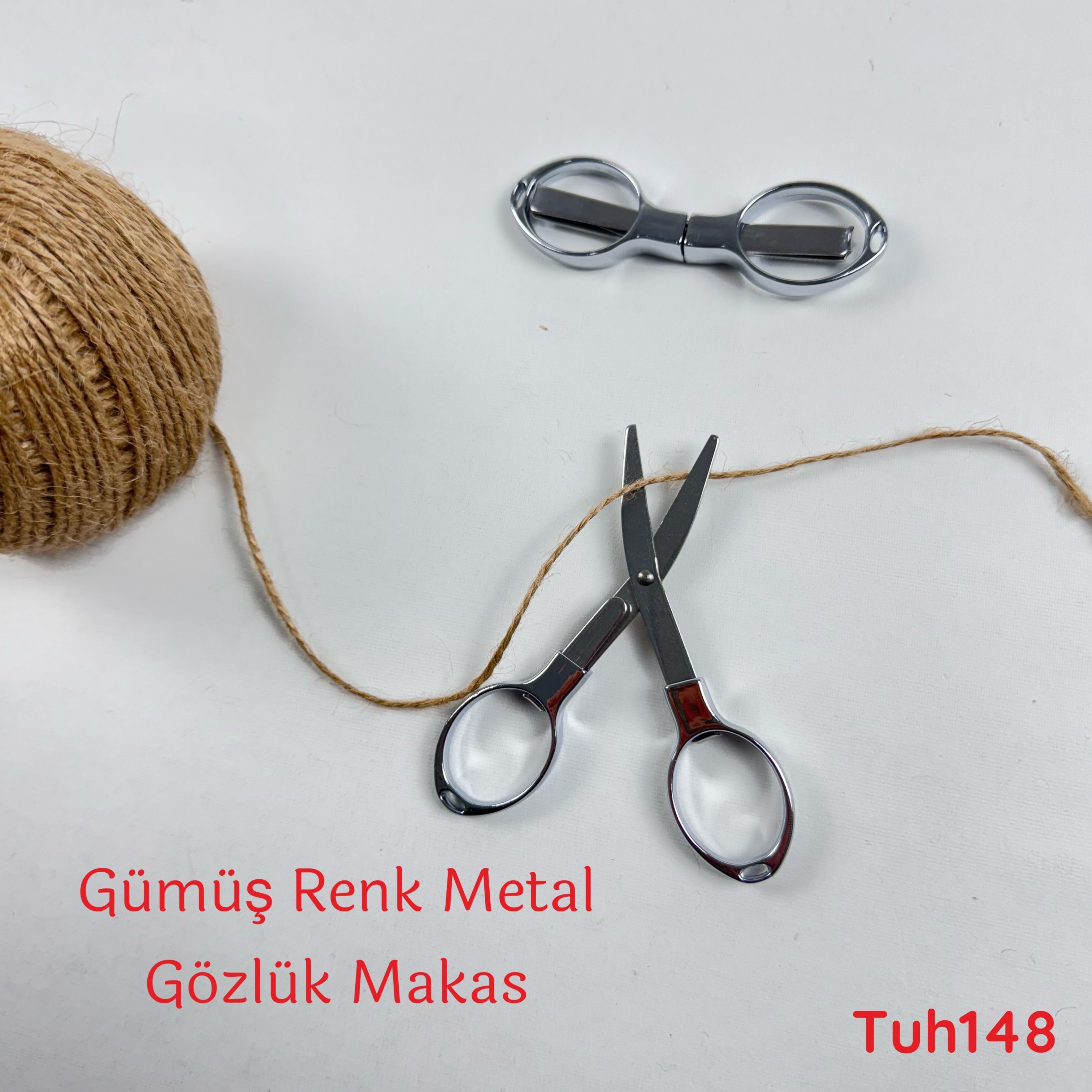 S-070 Gümüş Renk Metal Gözlük Makas