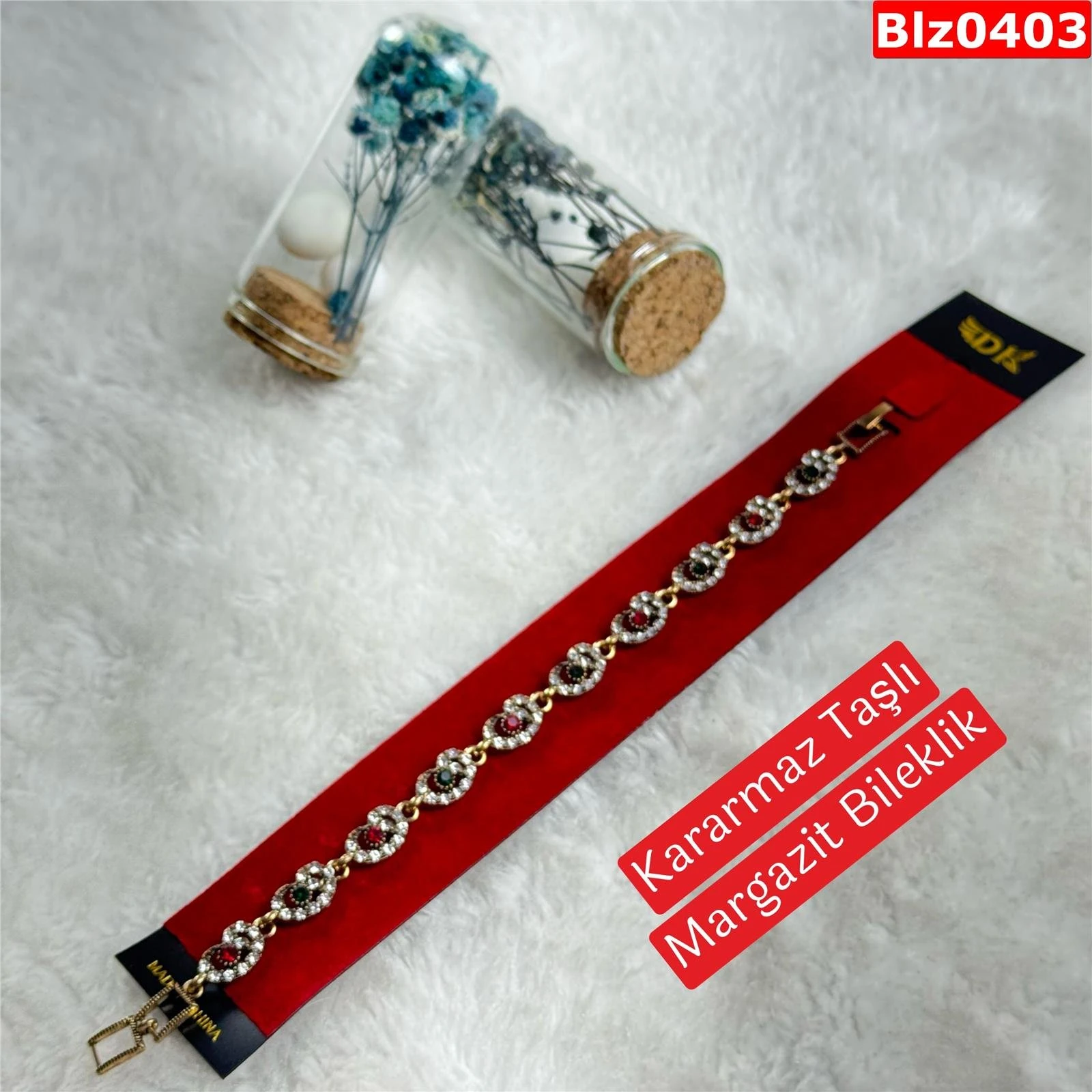 ZD-109 Kararmaz Taşlı Margazit Bileklik
