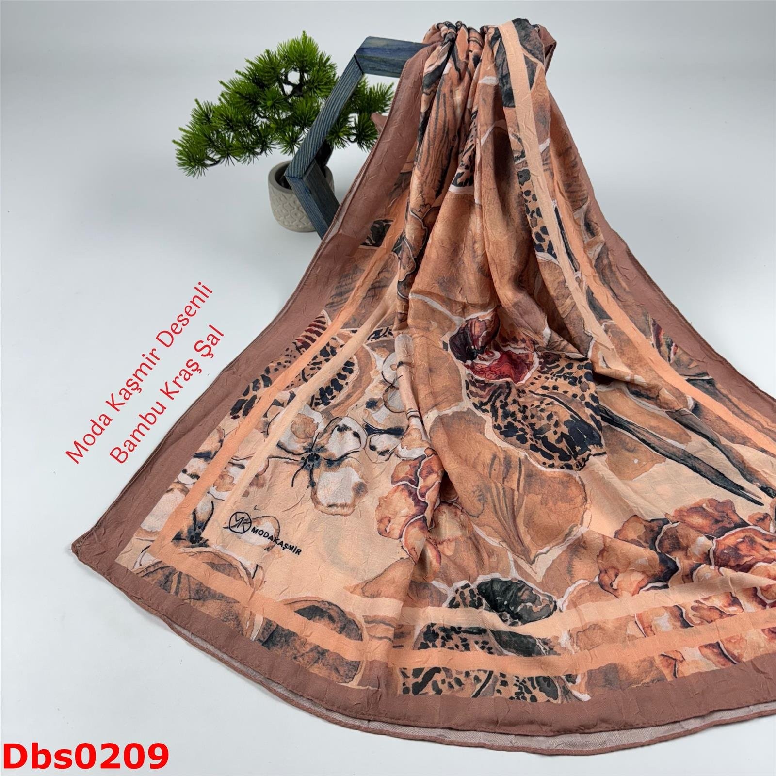K-147 Moda Kaşmir Desenli Bambu Kraş Şal