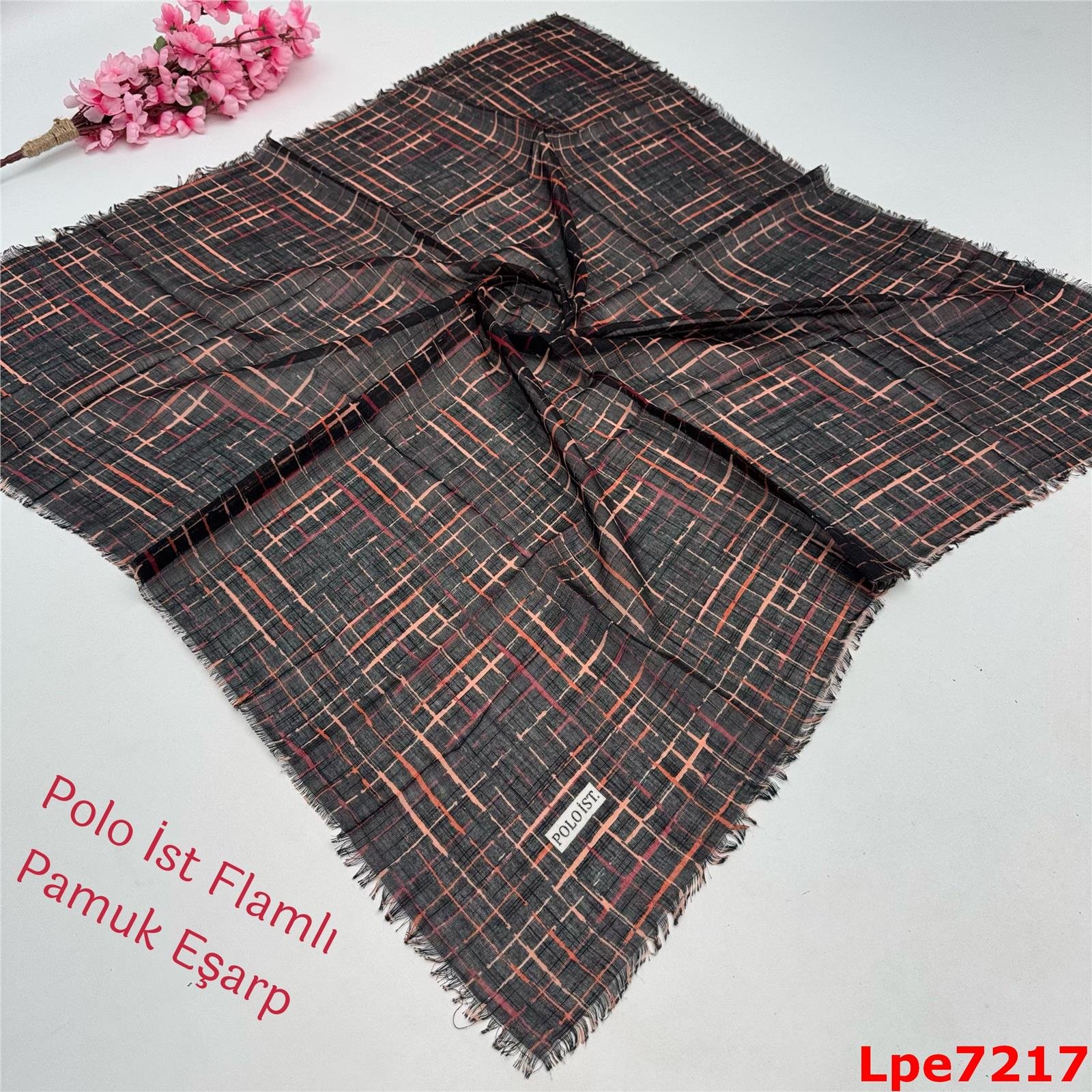 O-073 Polo İst Flamlı Pamuk Eşarp