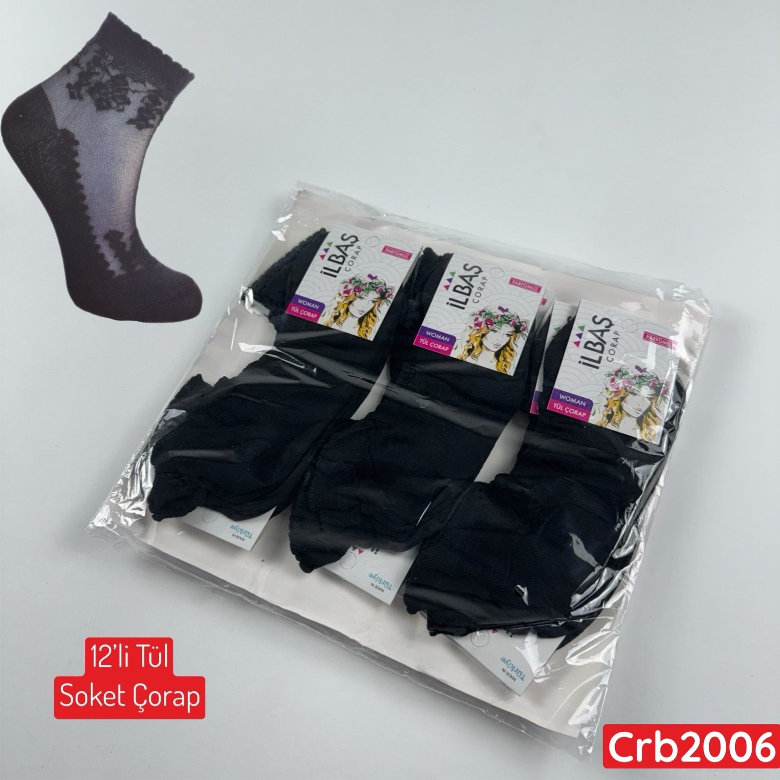 ZV-110 Tül Soket Çorap 12 ADET