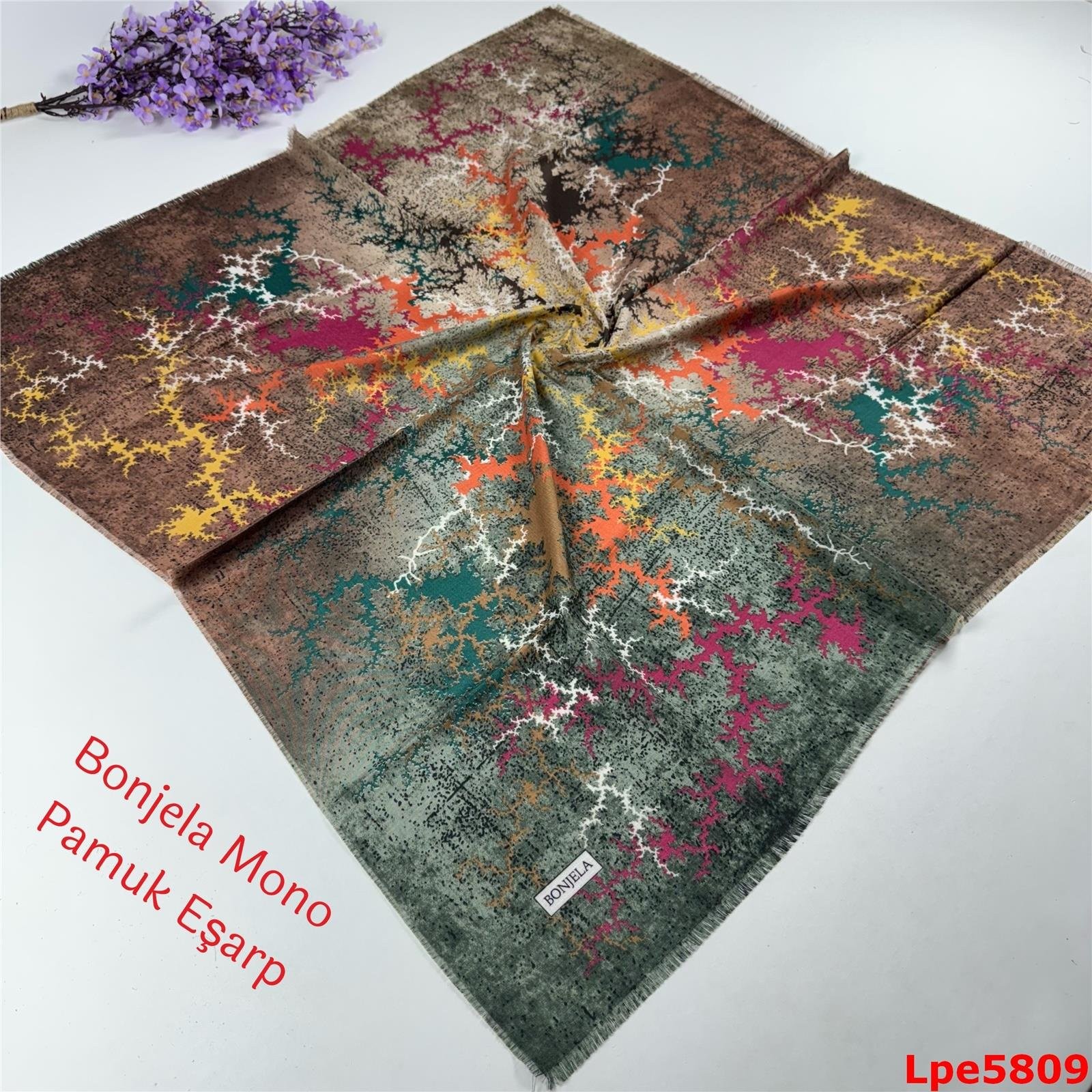 O-056 Bonjela Mono Pamuk Eşarp