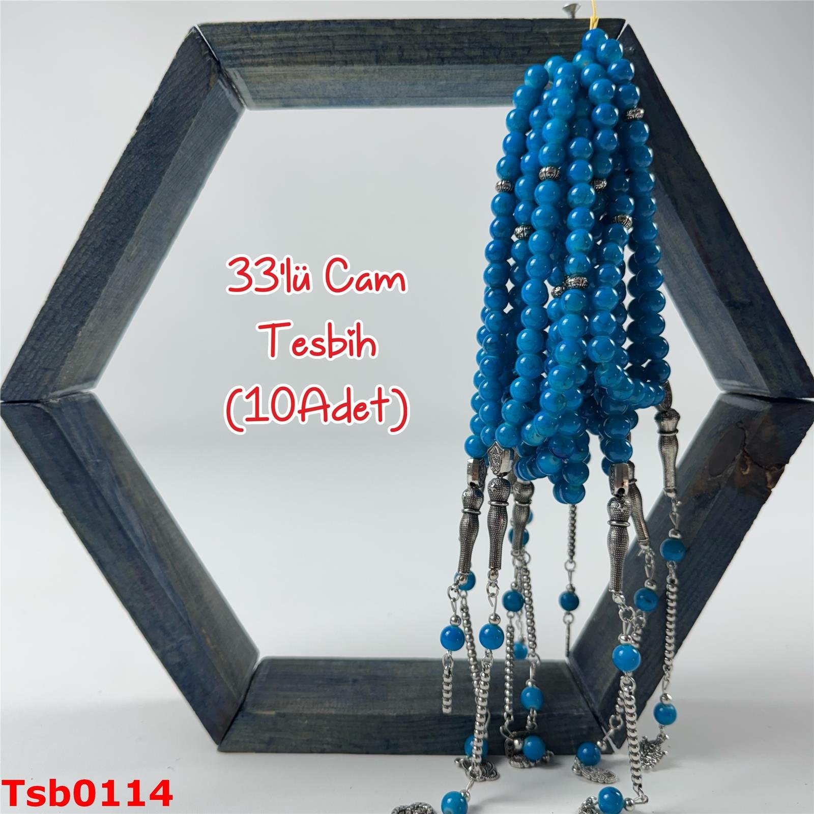ZZ-220 33'lü Cam Tesbih (10 ADET)