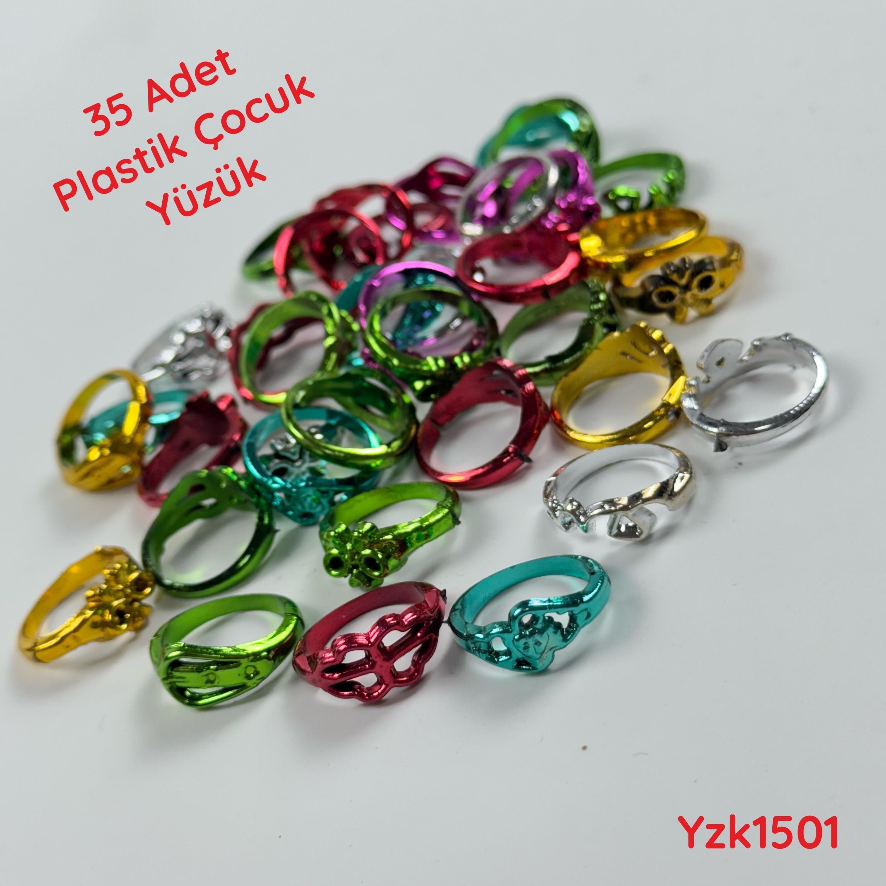 P-465 Plastik Cocuk Yüzük (35 adet)