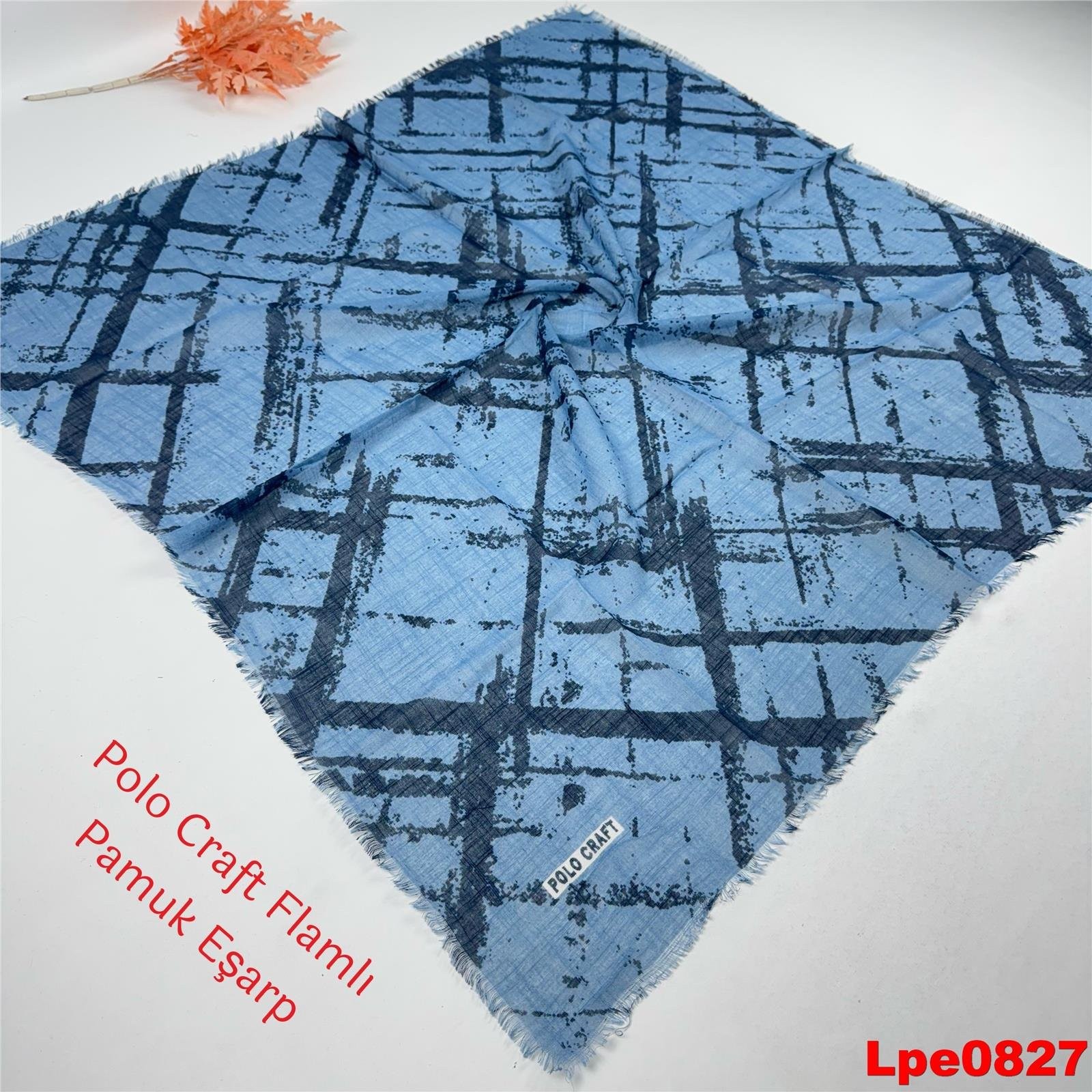 A-0738 Polo Craft Flamlı Pamuk Eşarp