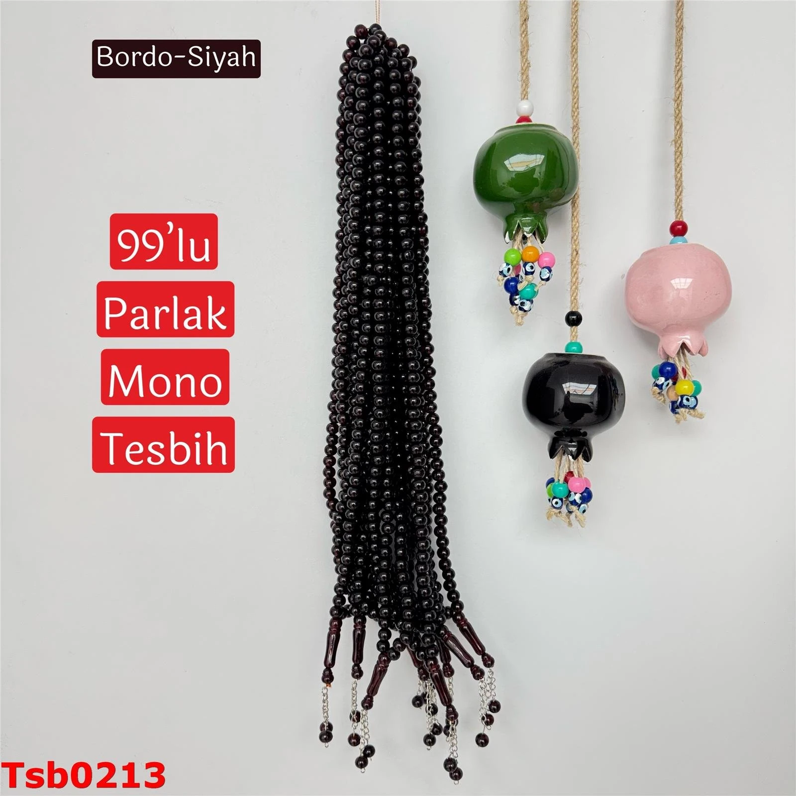 ZZ-358 Parlak Mono 99'lu Tesbih(10mm)