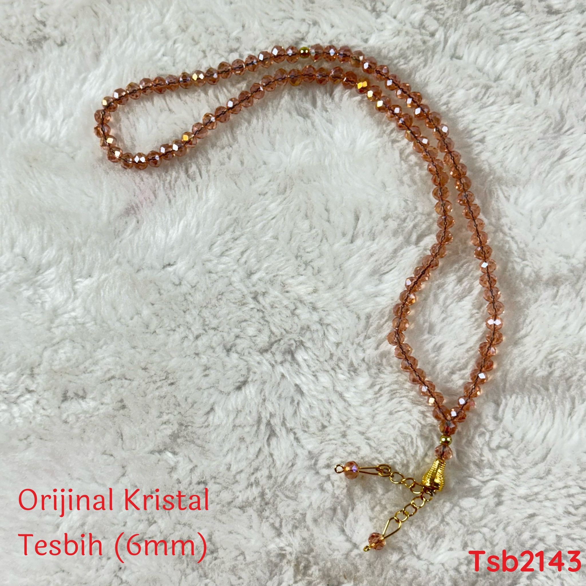 ZZ-082 Orijinal Kristal Tesbih 6mm