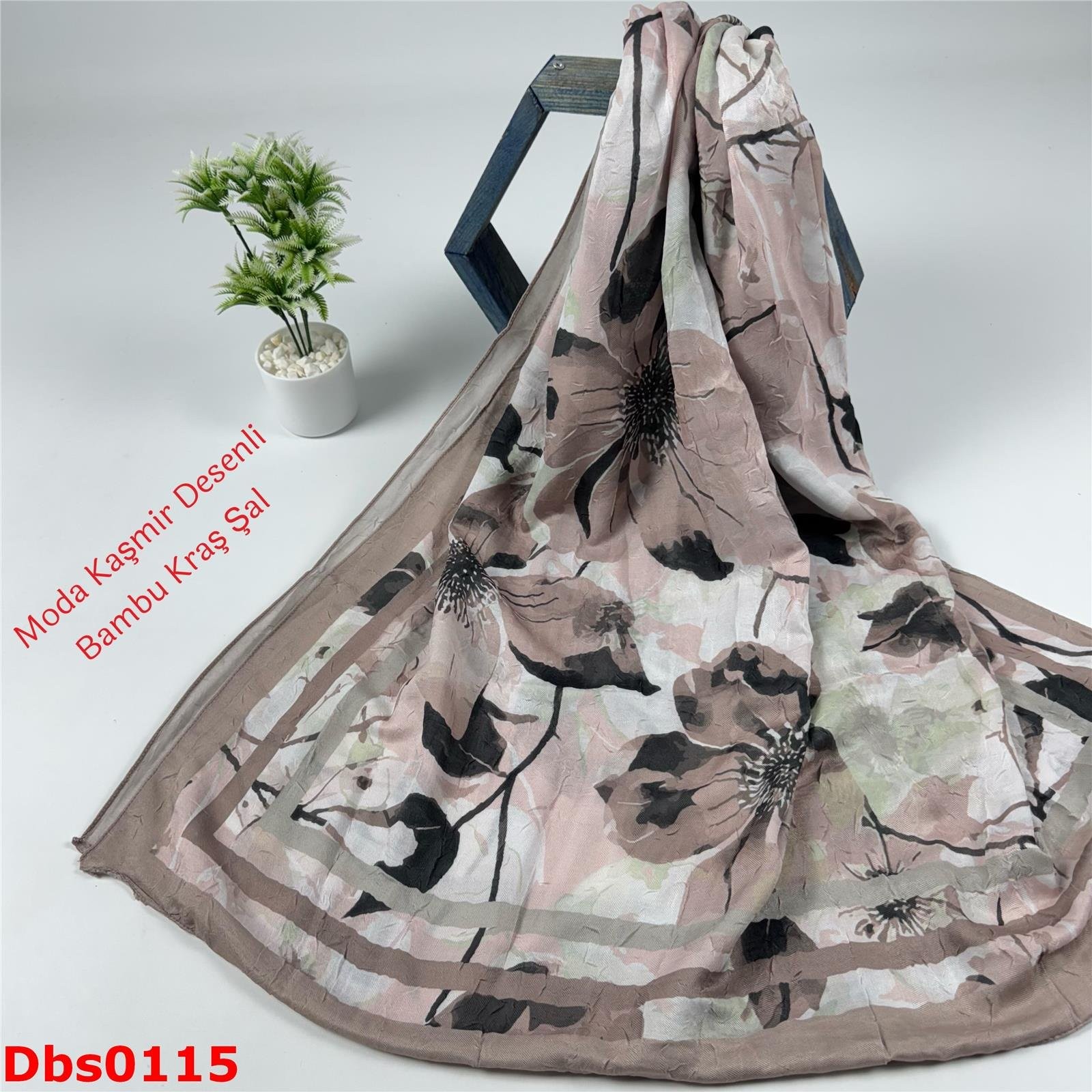 K-133 Moda Kaşmir Desenli Bambu Kraş Şal