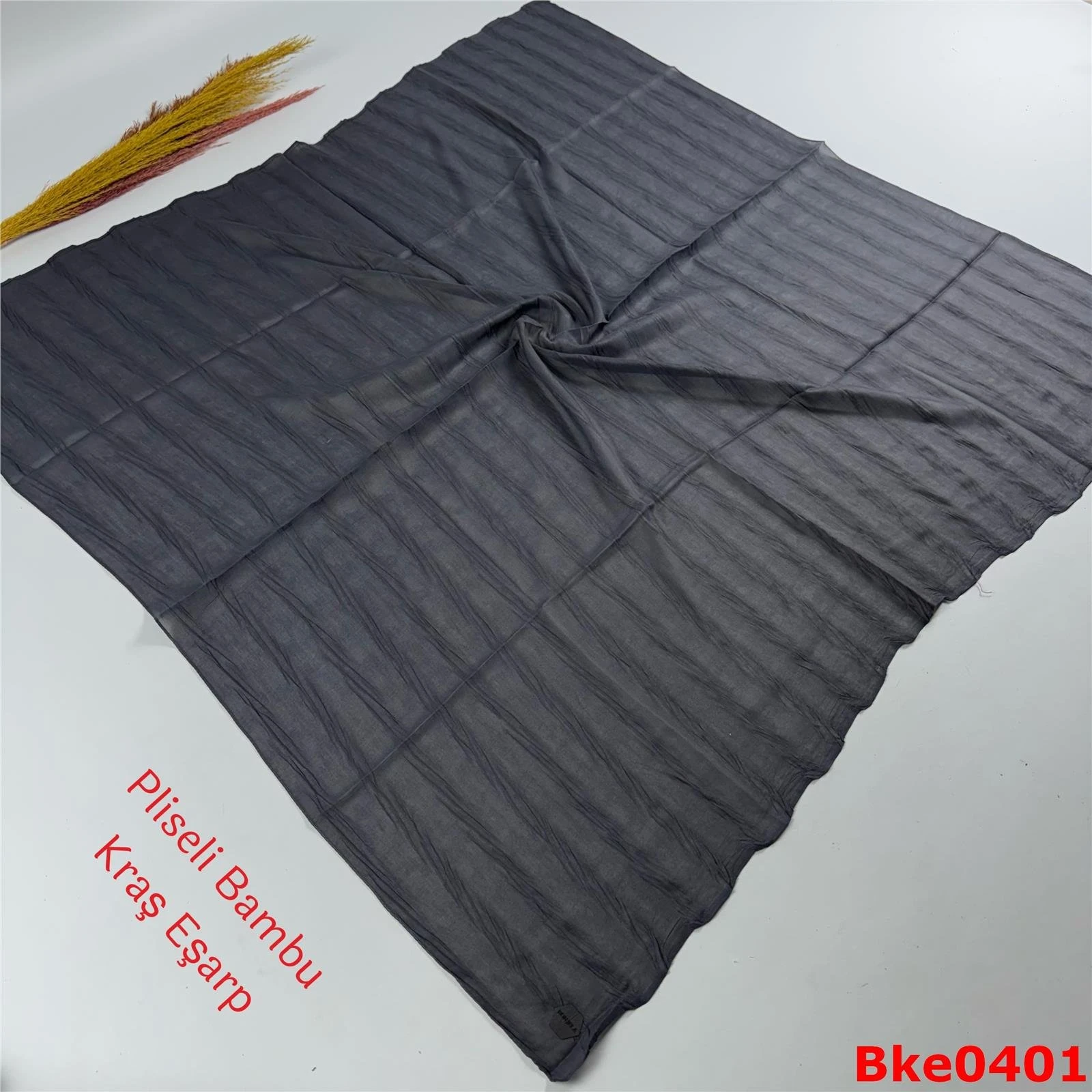 J-109 Pliseli Bambu Kraş Eşarp