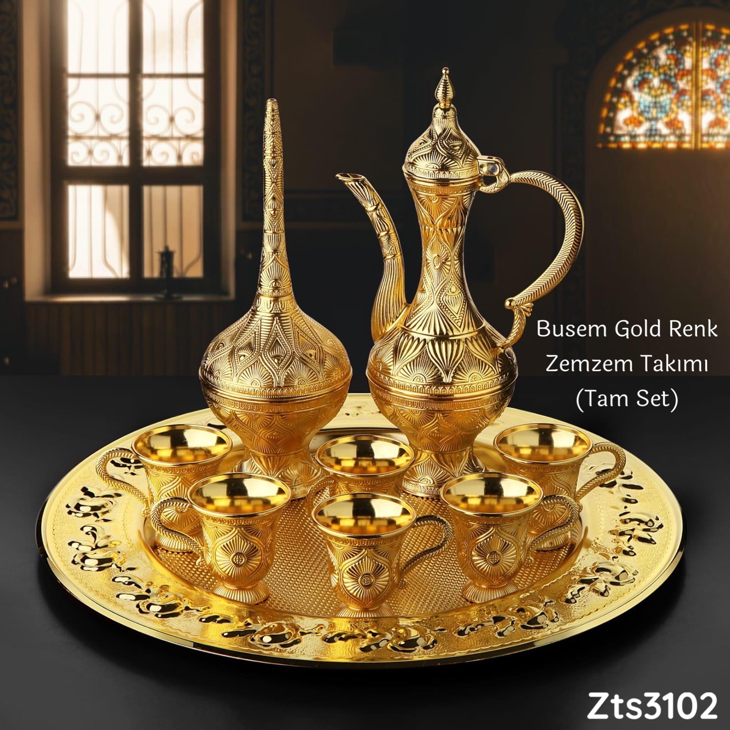 ZV-020 Busem Gold Renk Zemzem Takımı (TAM SET)