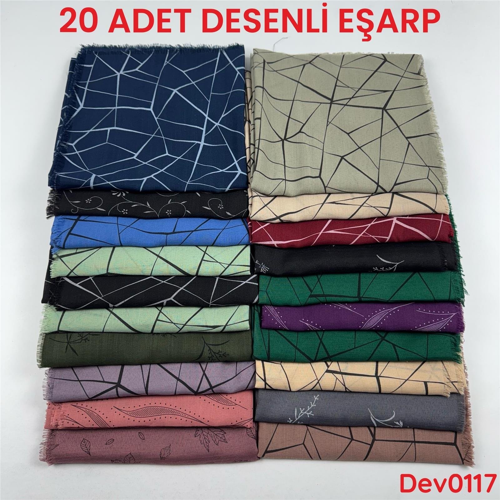 KAMPANYA.. 20 Adet Desenli Eşarp