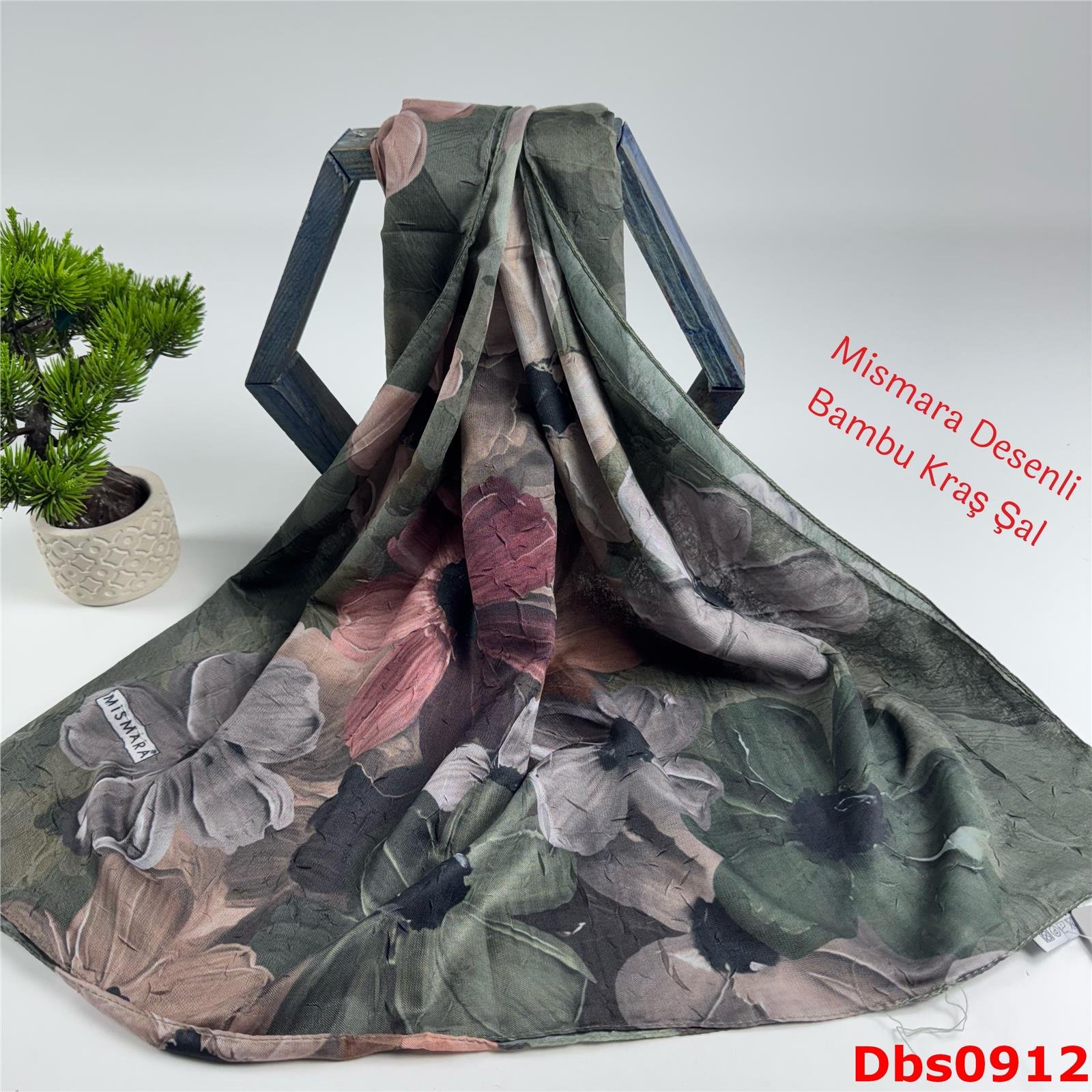 Y-057 Mismara Desenli Bambu Kraş Şal