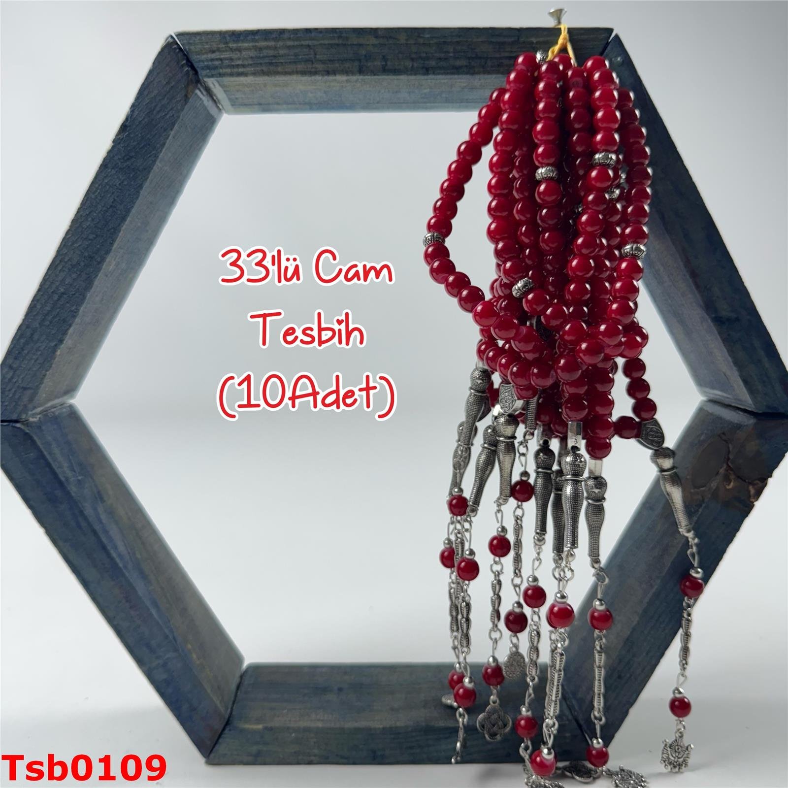 ZZ-215 33'lü Cam Tesbih (10 ADET)