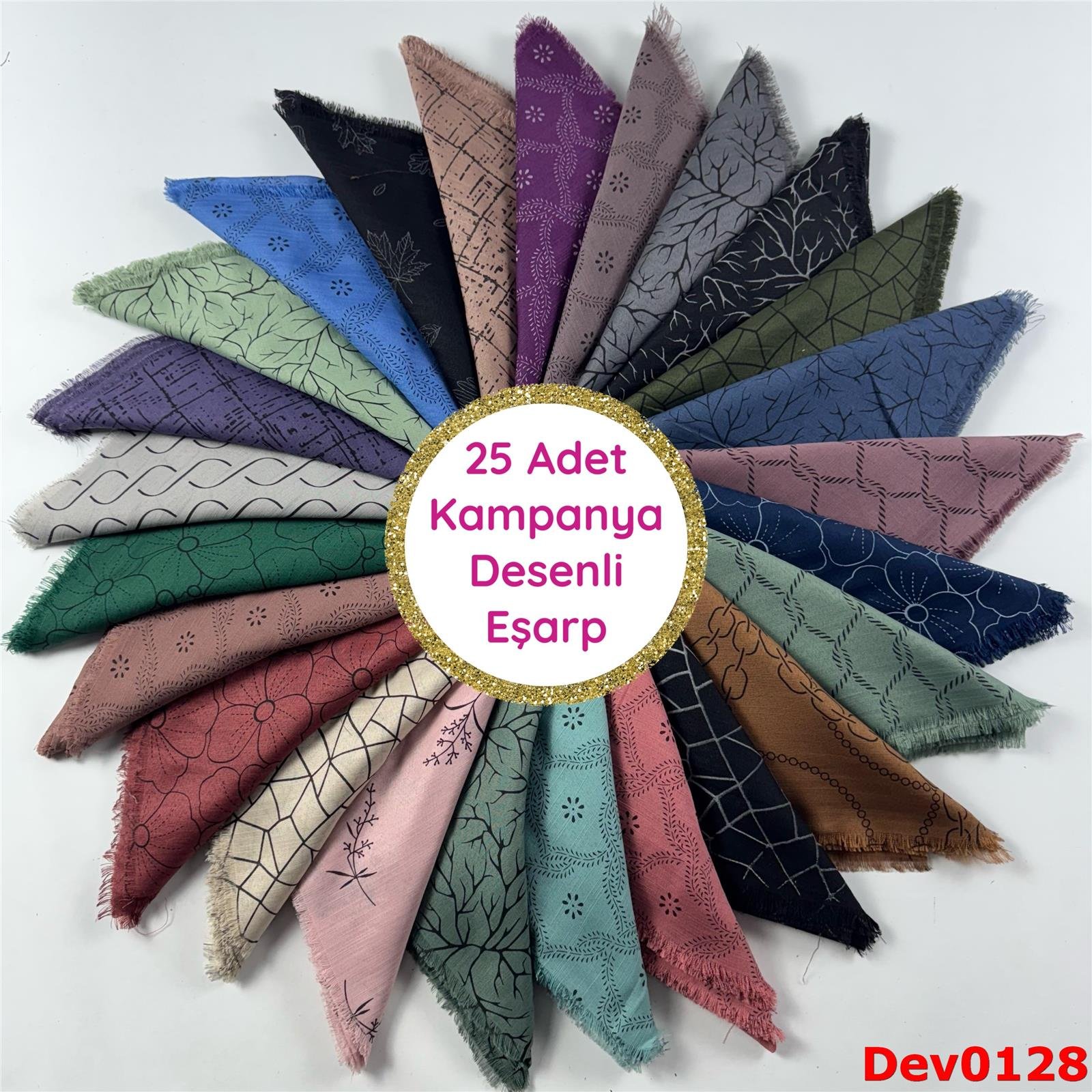 25 ADET KAMPANYA DESENLİ EŞARP