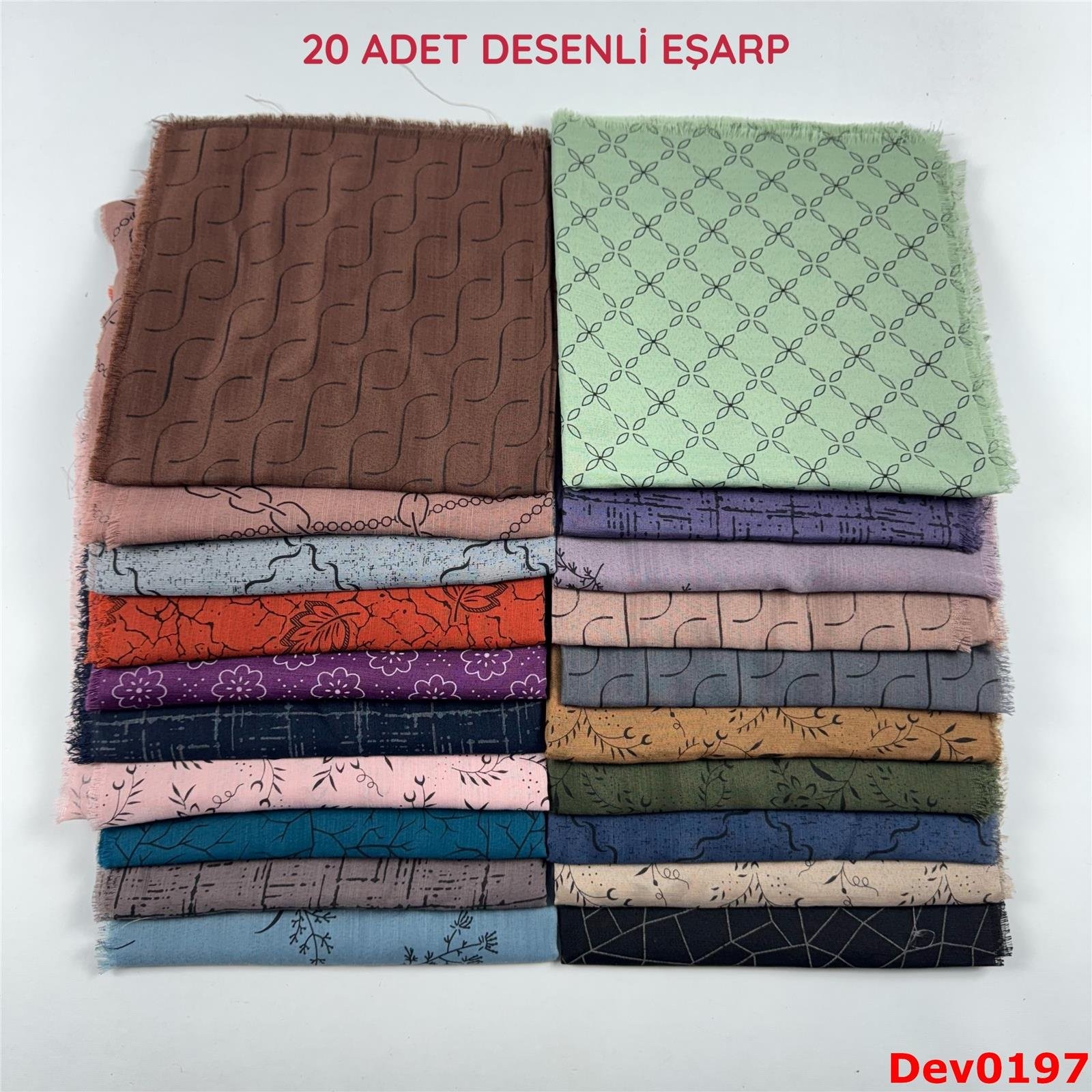 KAMPANYA.. 20 Adet Desenli Eşarp