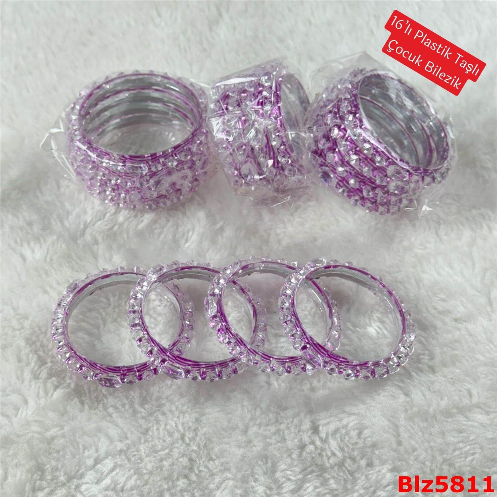 ZD-151 16'lı Plastik Taşlı Çocuk Bilezik