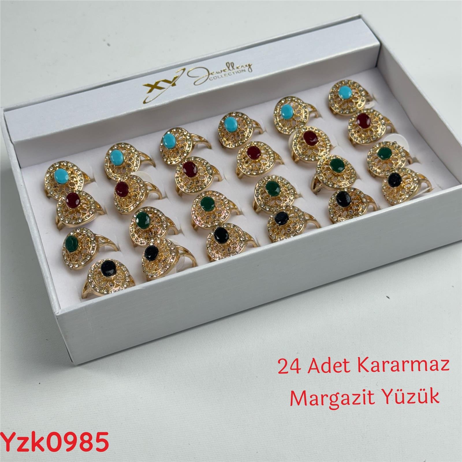 ZC-153 24'lü Kararmaz Margazit Bayan Yüzük