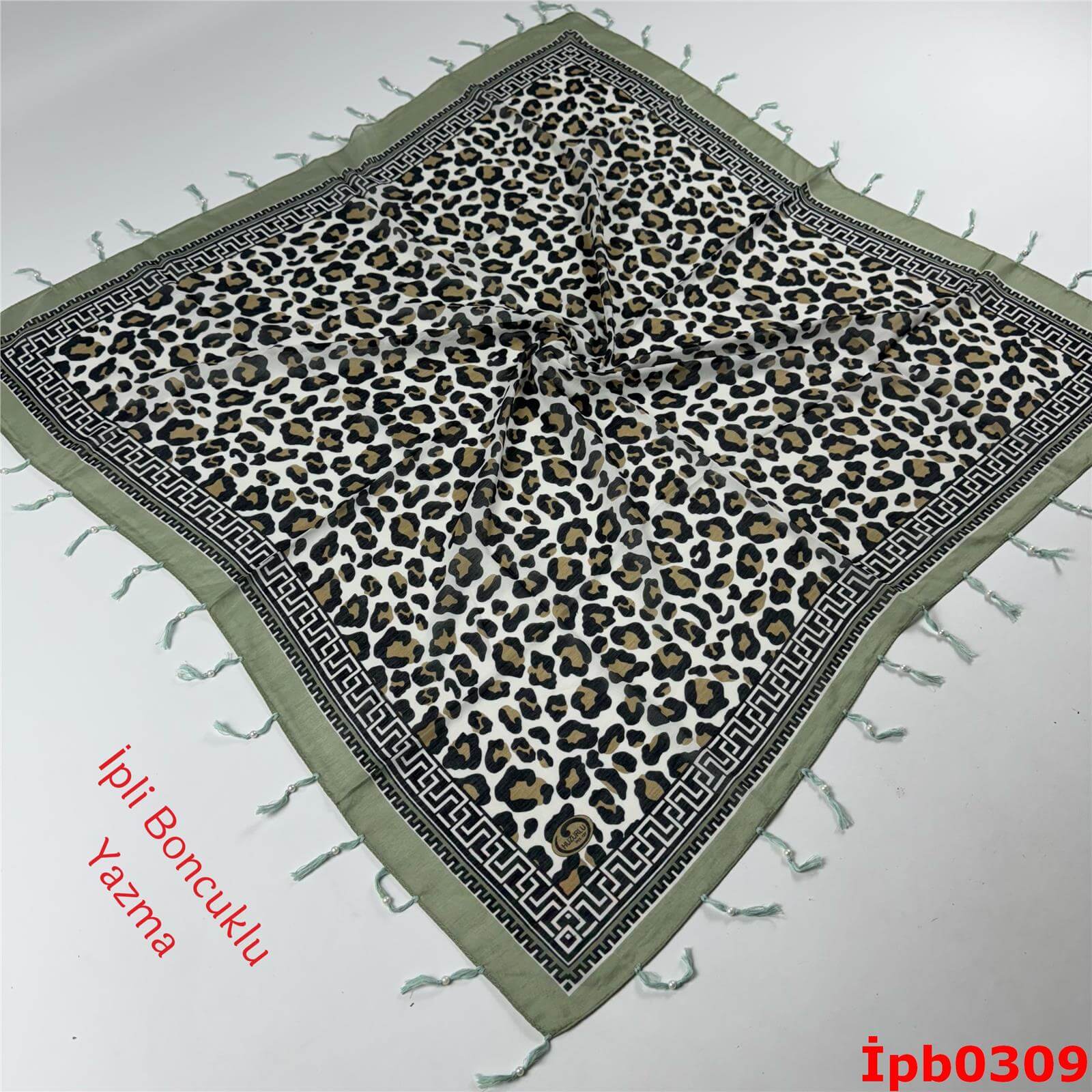 L-166 İpli Boncuklu Yazma