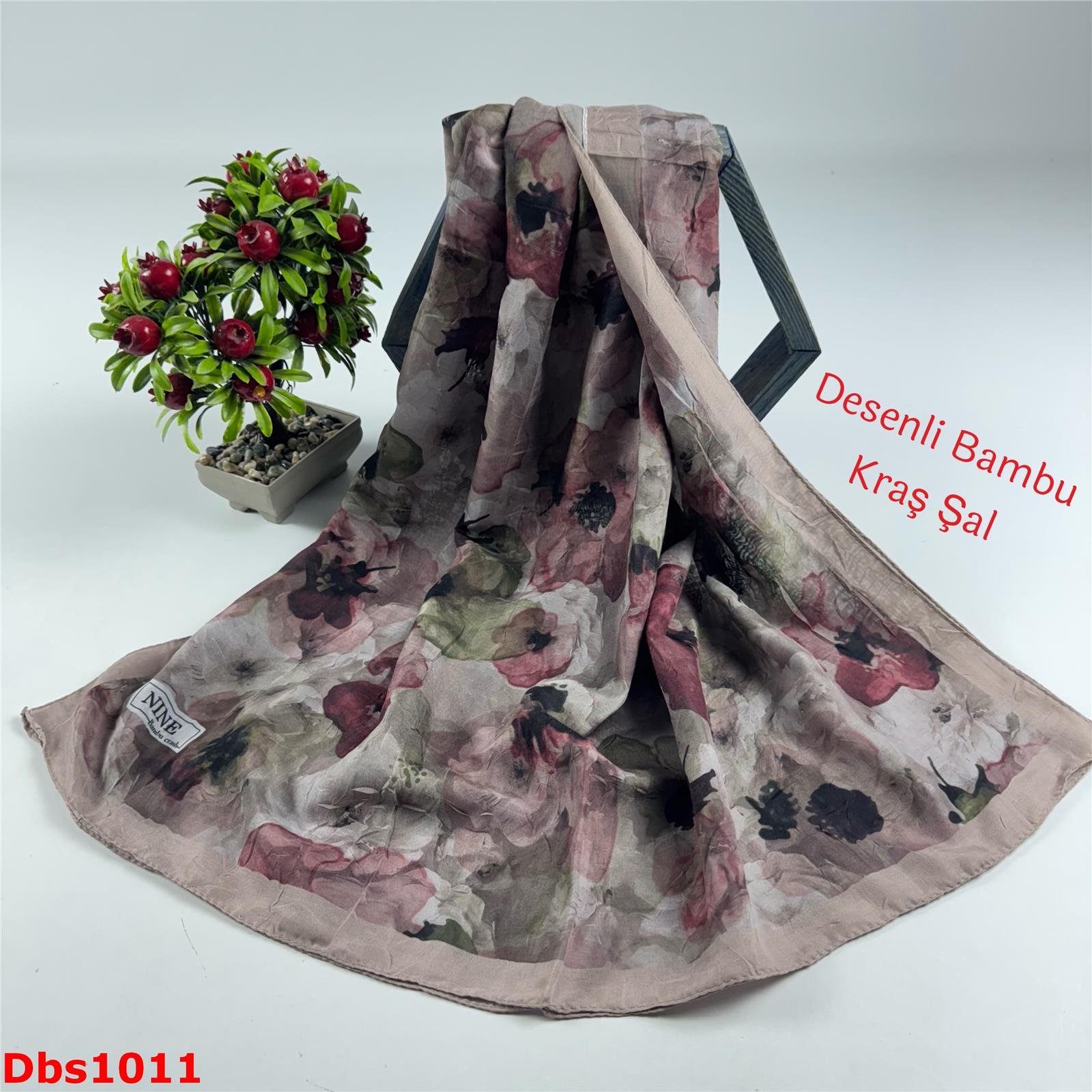 ZA-088 Nine Desenli Bambu Kraş Şal