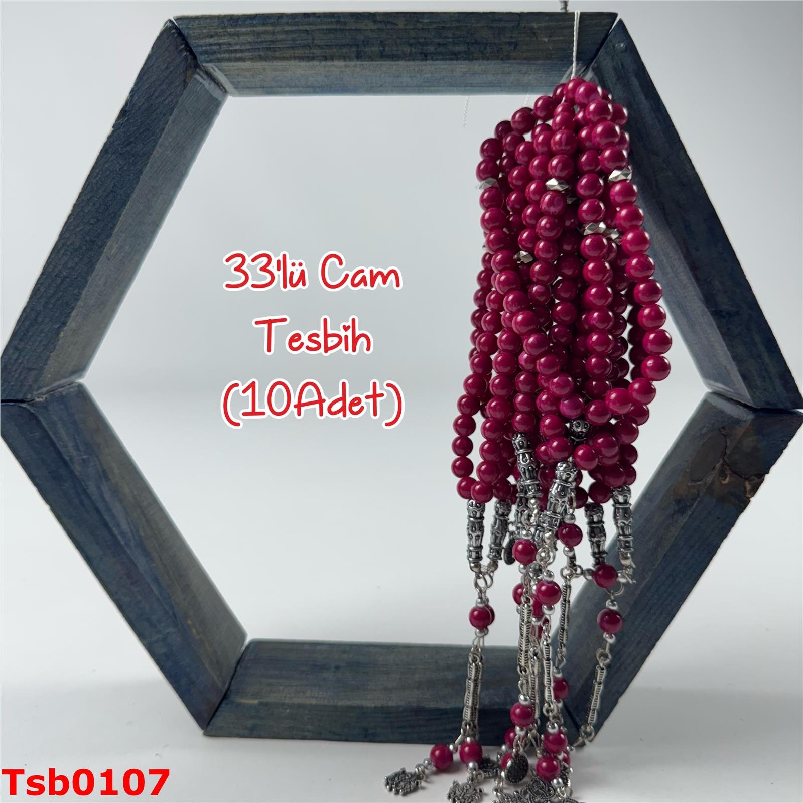 ZZ-213 33'lü Cam Tesbih (10 ADET)