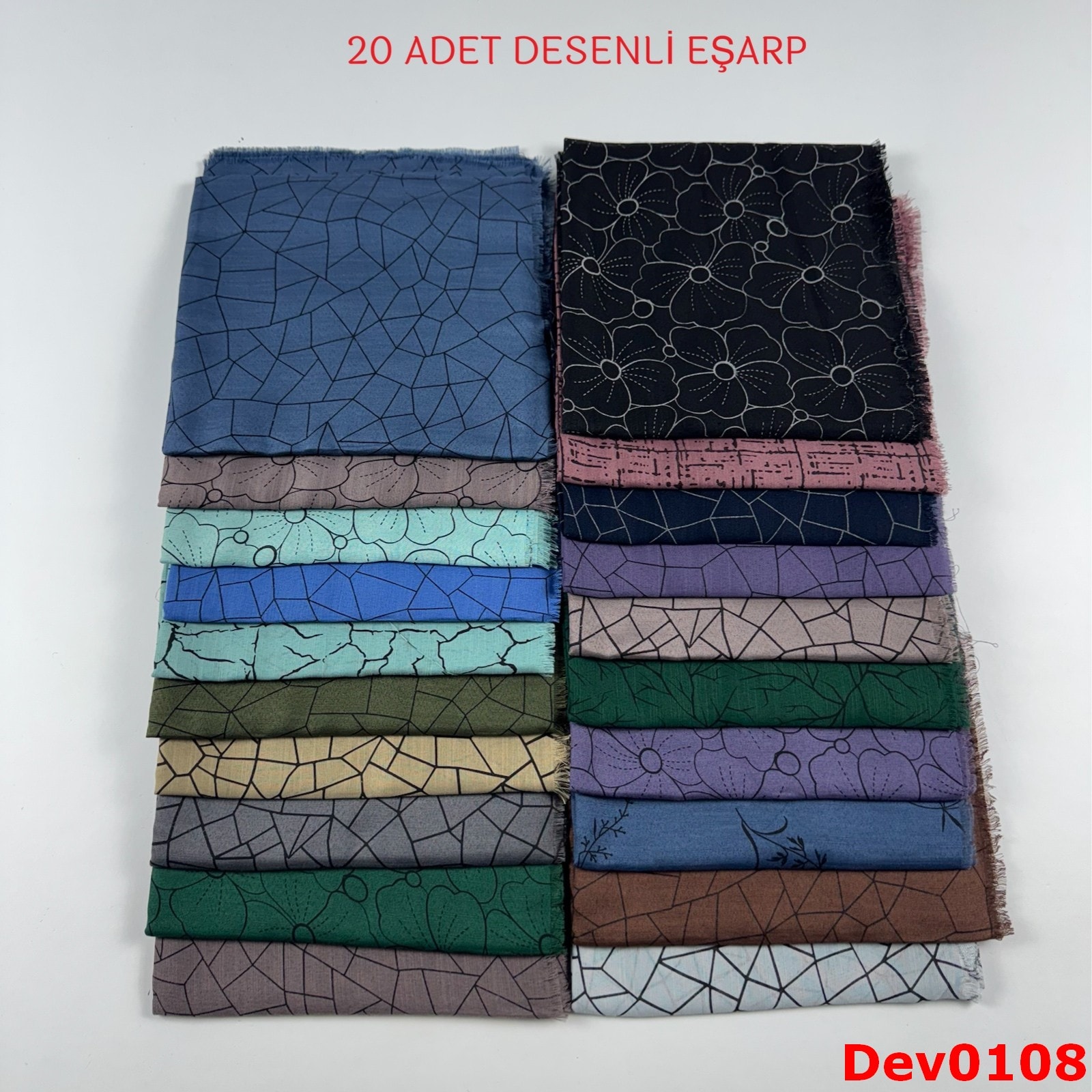 KAMPANYA.. 20 Adet Desenli Eşarp