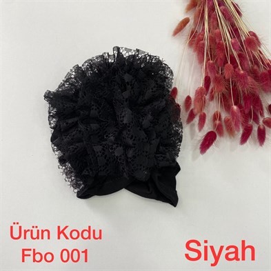 ZZ-003 Fırfırlı Bone Siyah