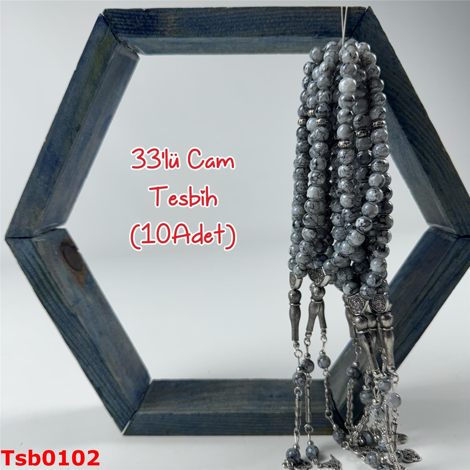 ZZ-208 33'lü Cam Tesbih (10 ADET)