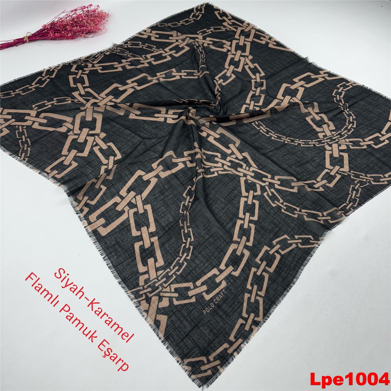 VA-003 Polo Craft Flamlı Pamuk Eşarp