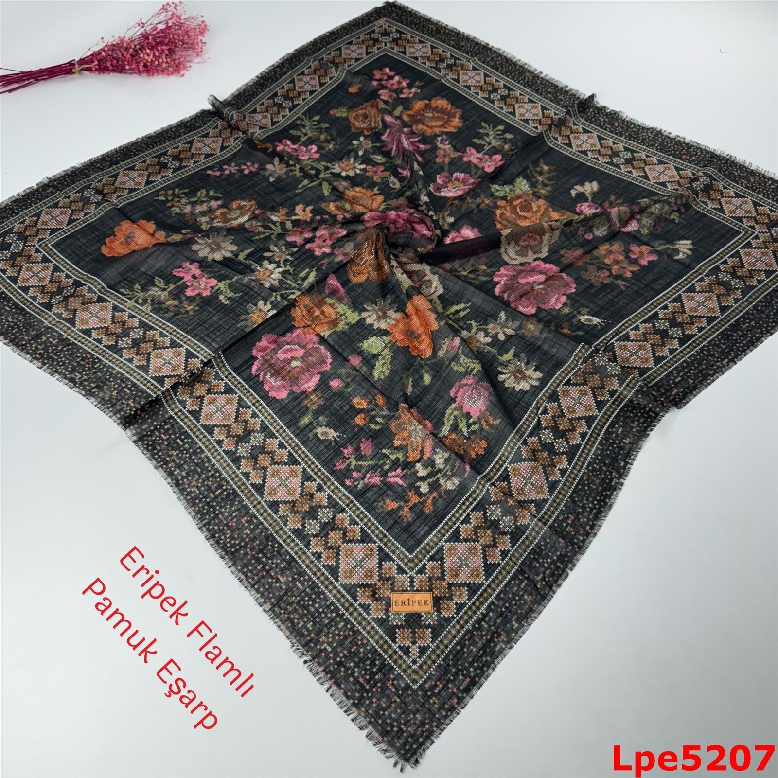 O-097 Eripek Flamlı Pamuk Eşarp