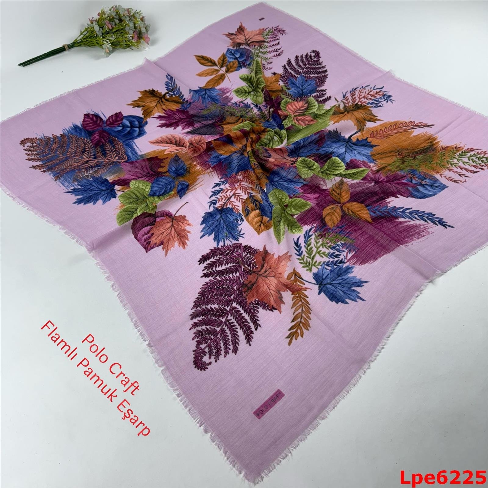 N-062 Polo Craft Flamlı Pamuk Eşarp