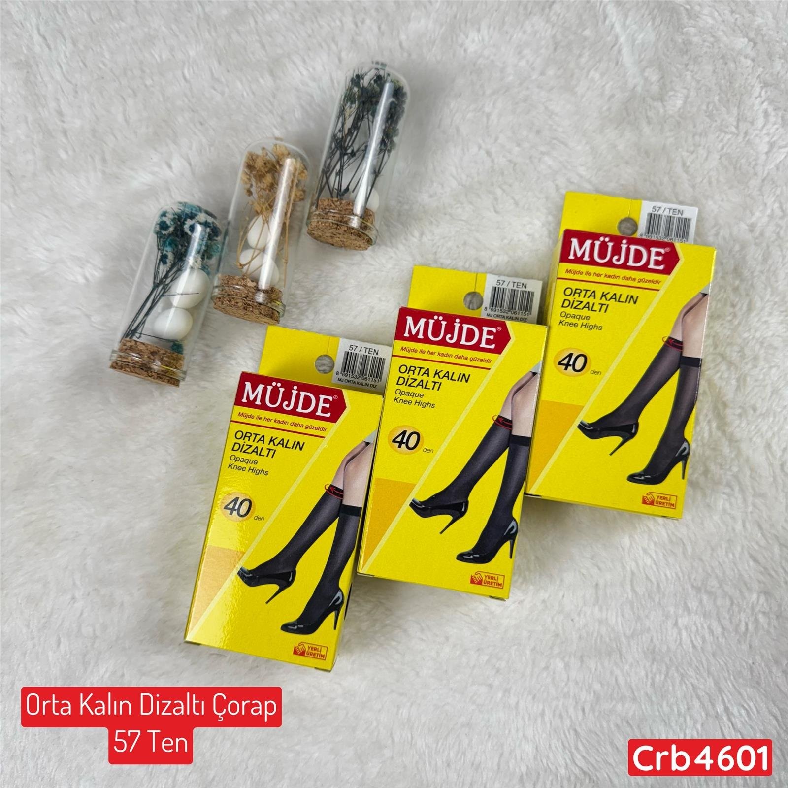 KA-029 Orta Kalın Dizaltı Çorap 57 Ten (40 Denye)