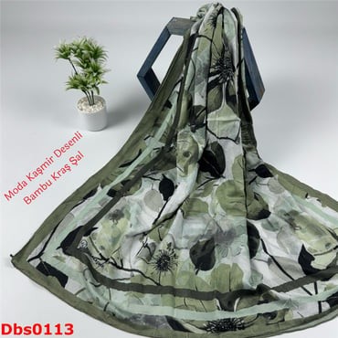 K-131 Moda Kaşmir Desenli Bambu Kraş Şal
