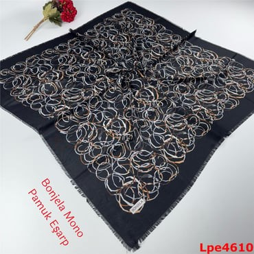 N-082 Bonjela Mono Pamuk Eşarp