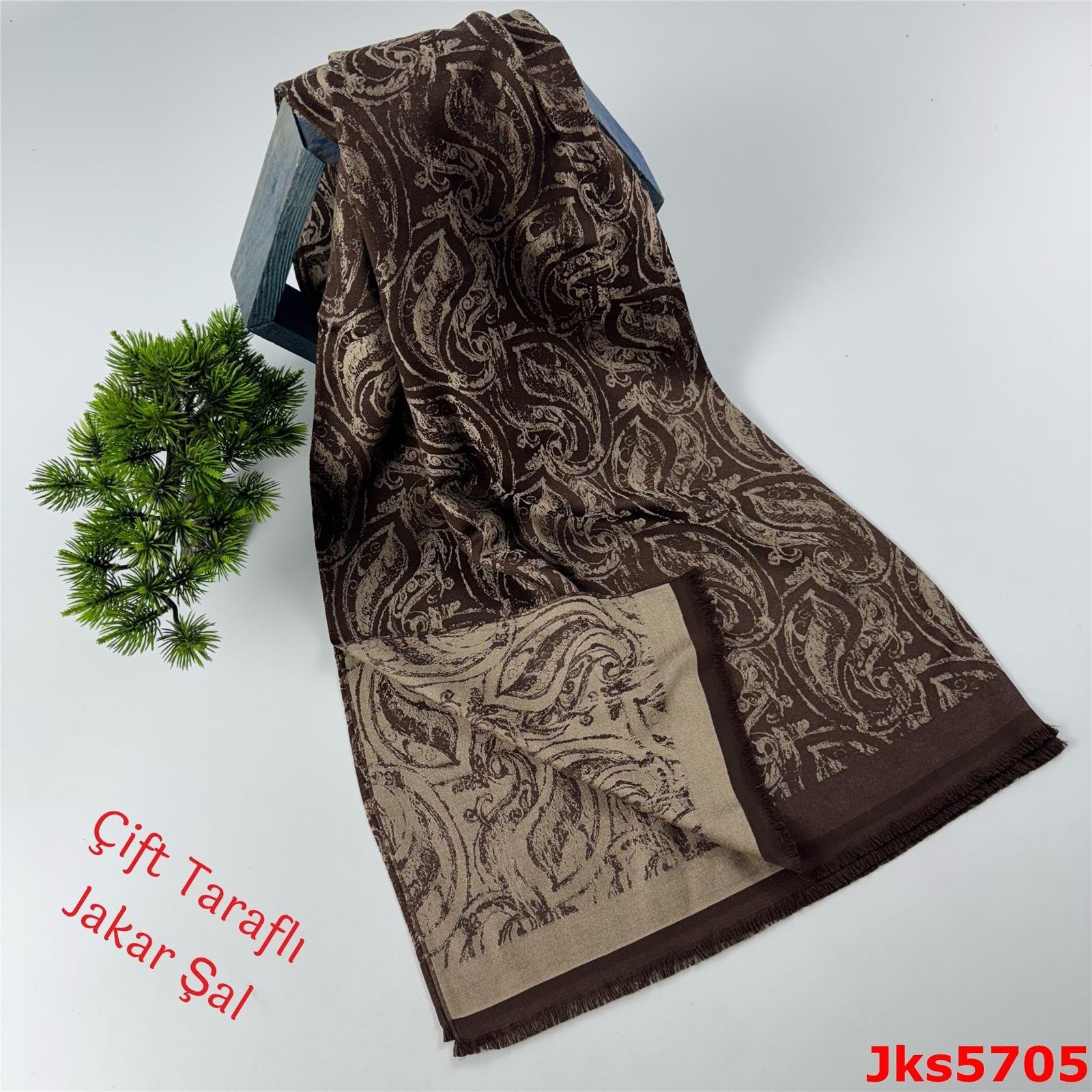 U-044 Çift Taraflı Jakarlı Şal