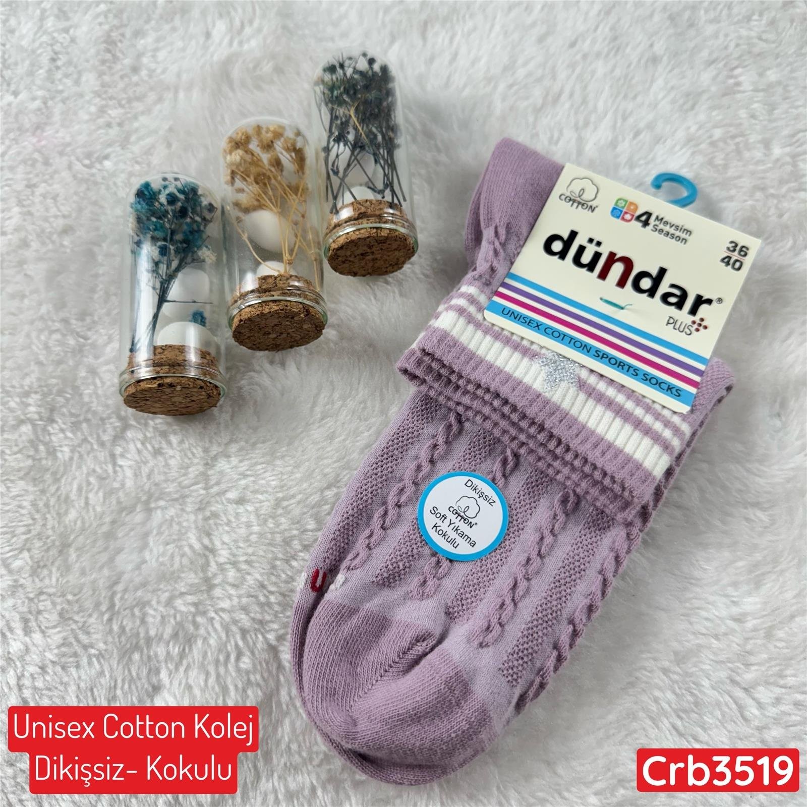 H-236 DÜNDAR Unisex Cotton Kolej (Dikişsiz-Parfümlü)