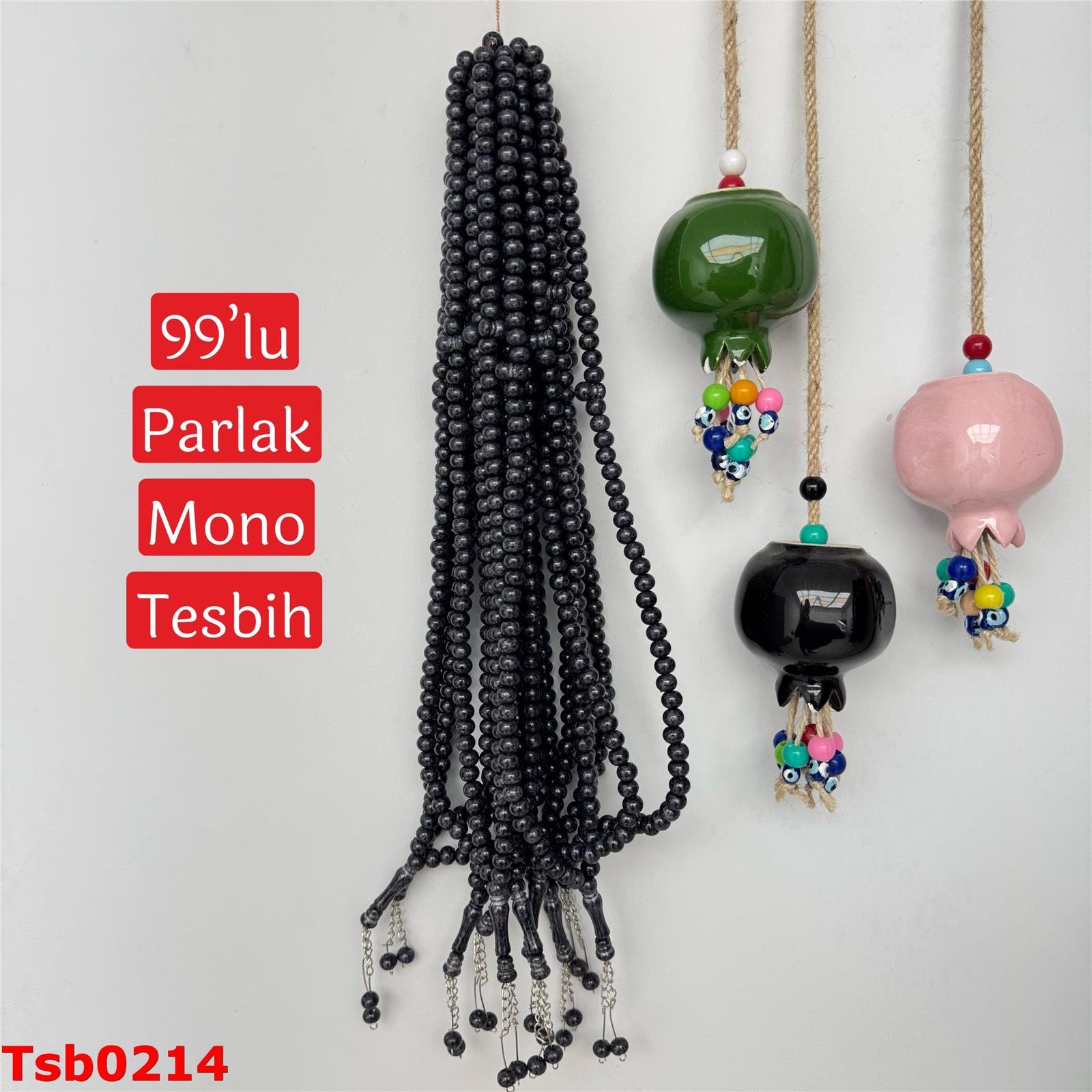 ZZ-359 Parlak Mono 99'lu Tesbih(10mm)