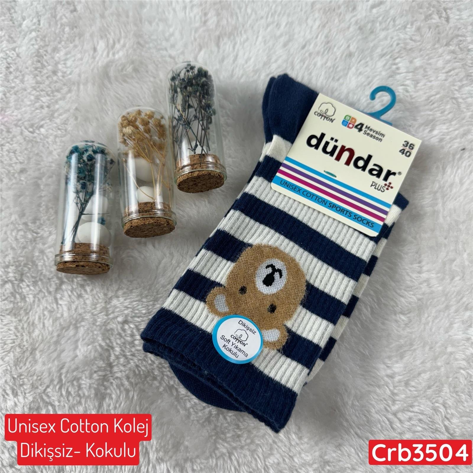 H-221 DÜNDAR Unisex Cotton Kolej (Dikişsiz-Parfümlü)