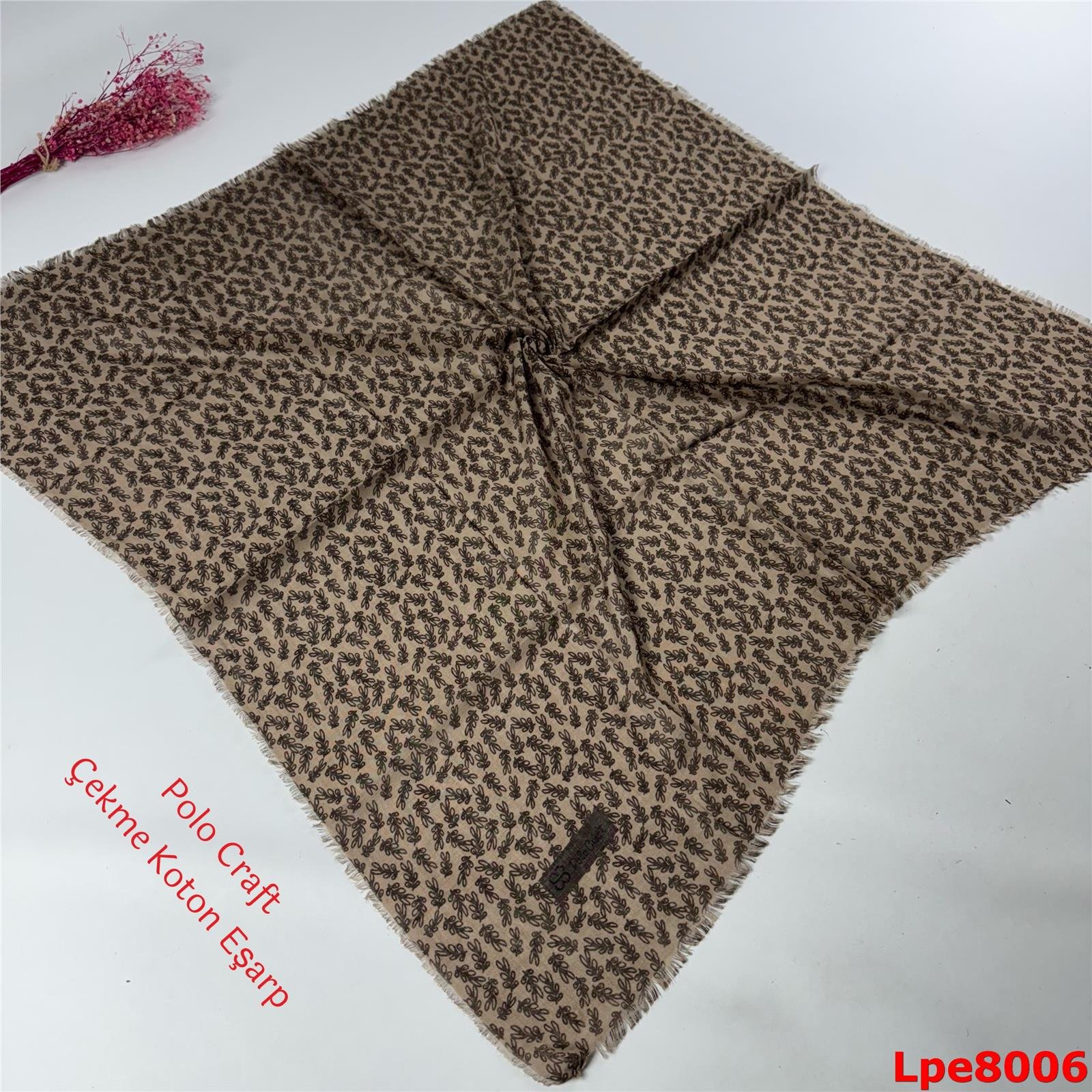 N-076 Polo Craft Çekme Coton Eşarp