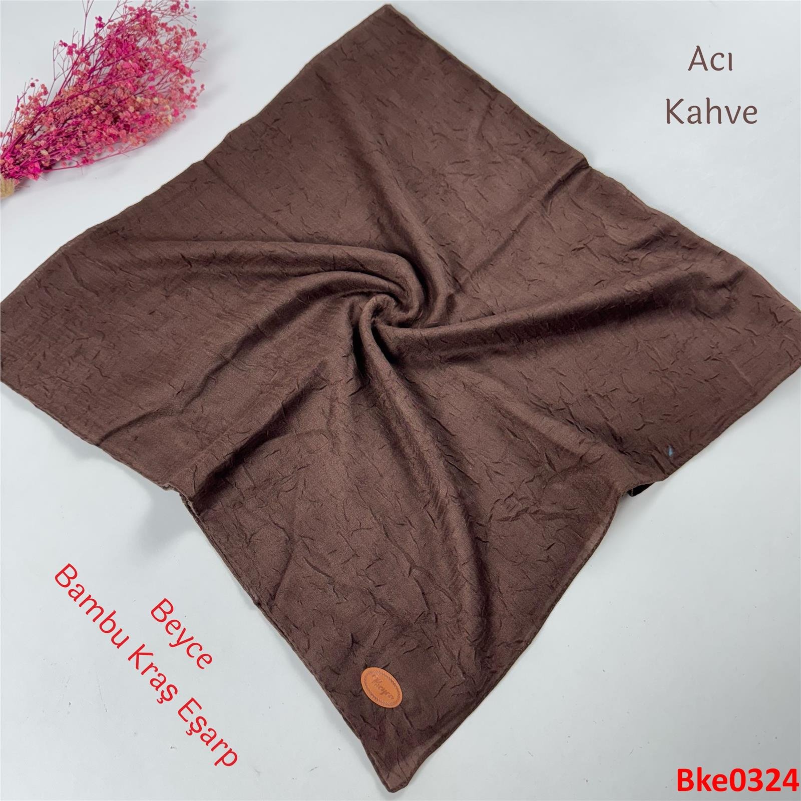 T-037 Beyce Bambu Kraş Eşarp